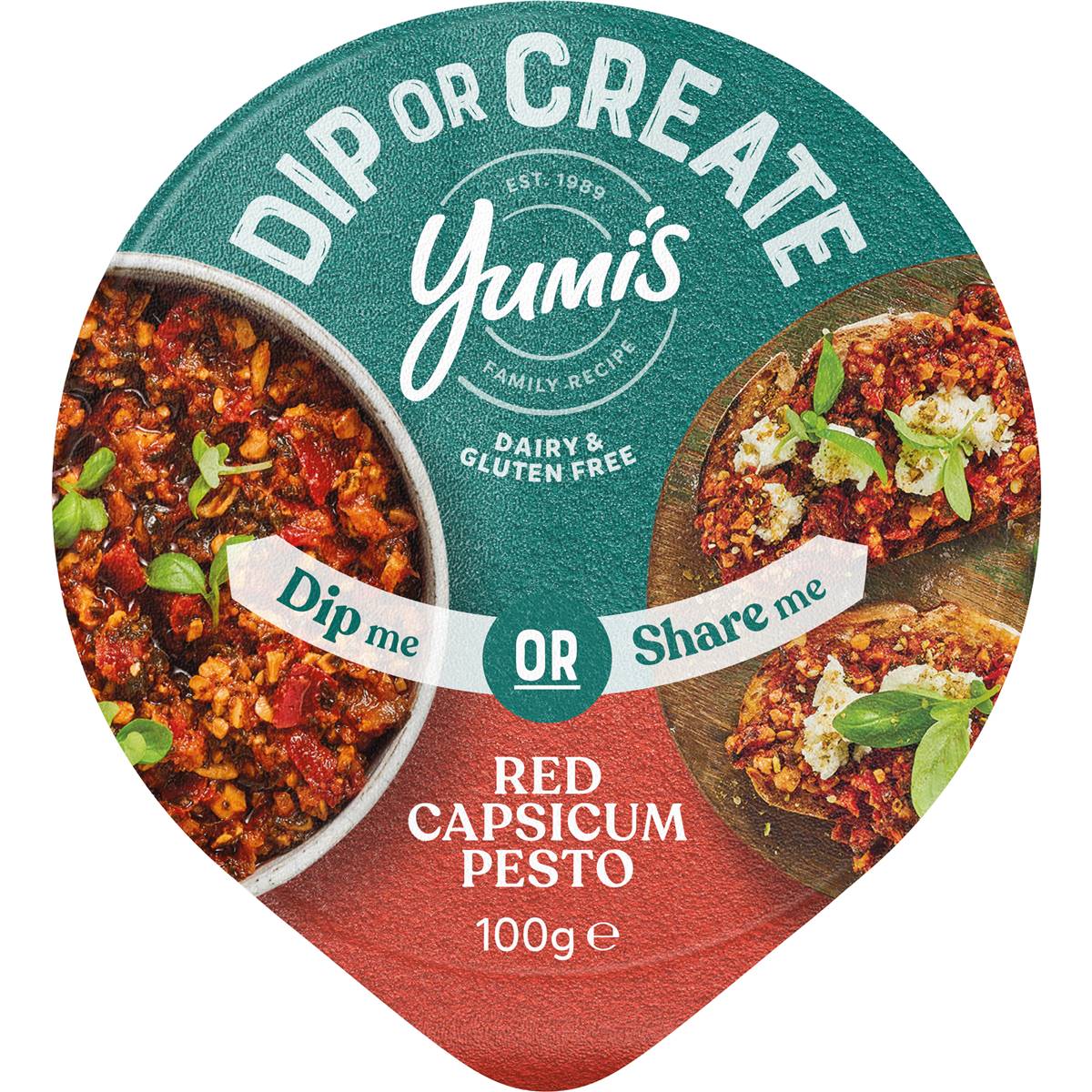 Yumi's Dip Or Create Red Capsicum Pesto 100g Woolworths