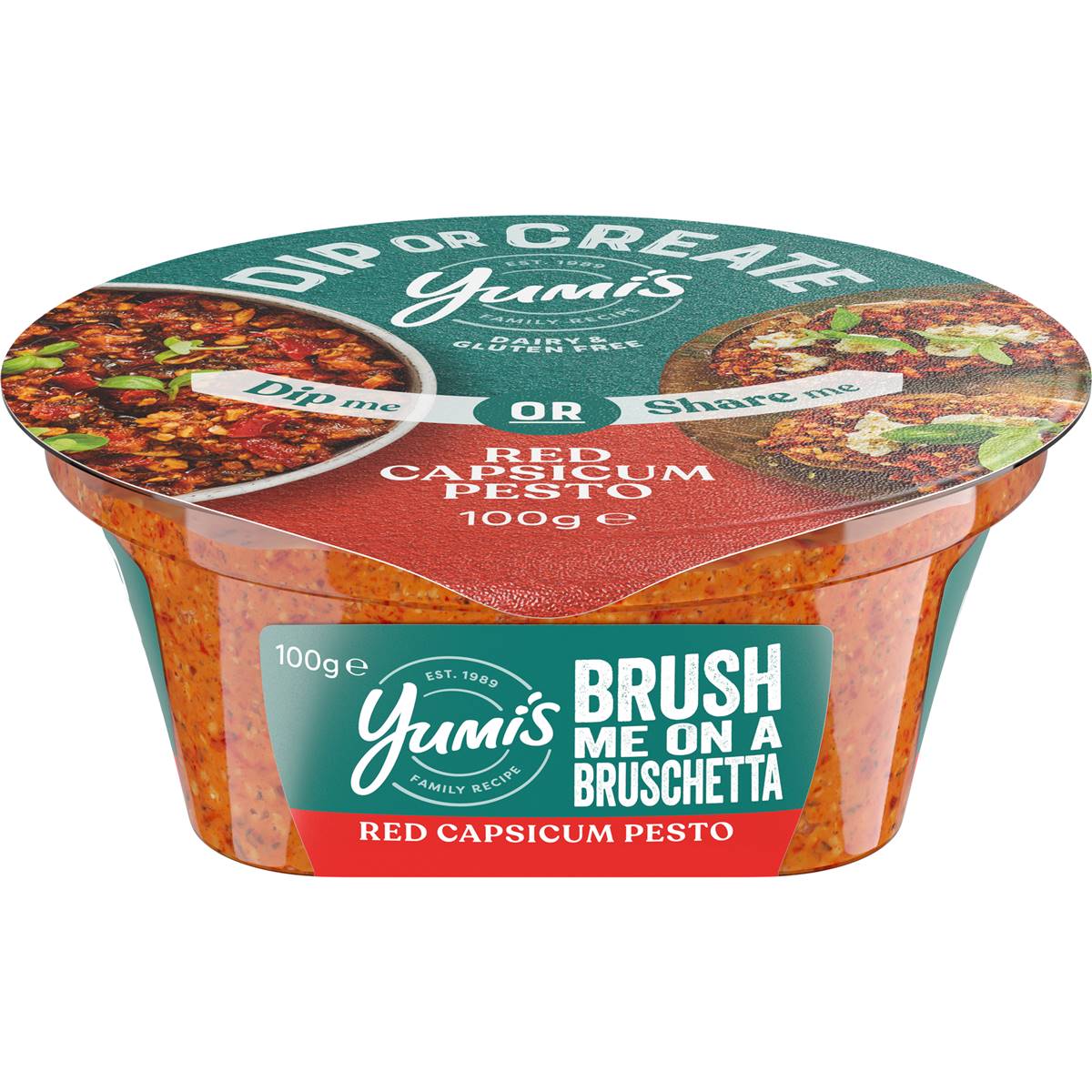 Yumi's Dip Or Create Red Capsicum Pesto 100g Woolworths