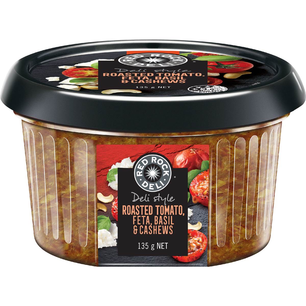 Red Rock Deli Roasted Tomato Feta Basil & Cashews Dip 135g