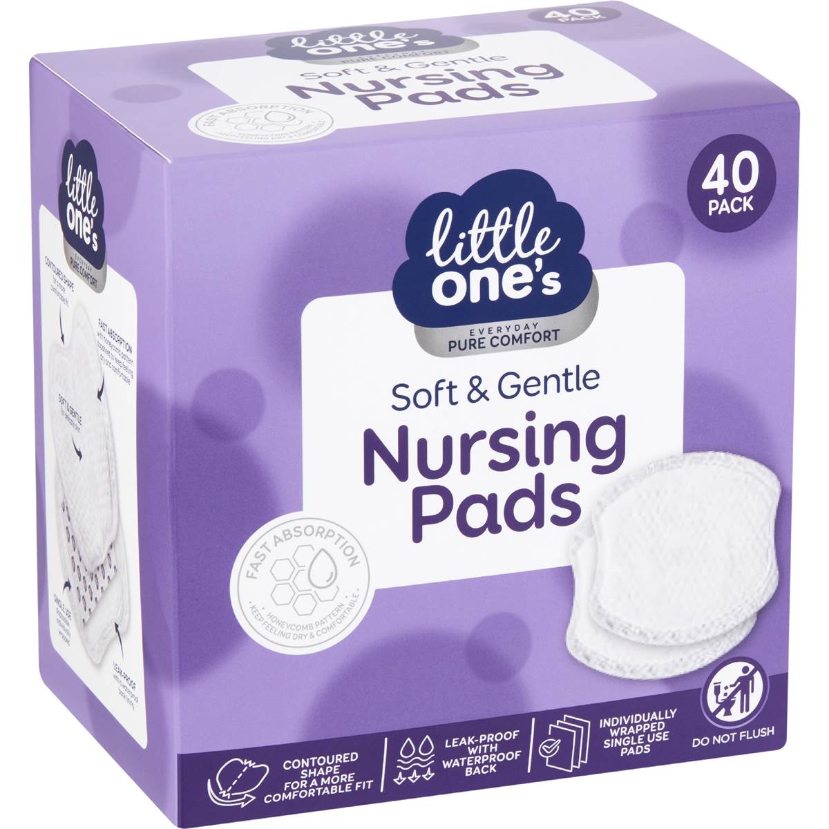 Little Ones Nursing Pads 40 pack | Woolworths