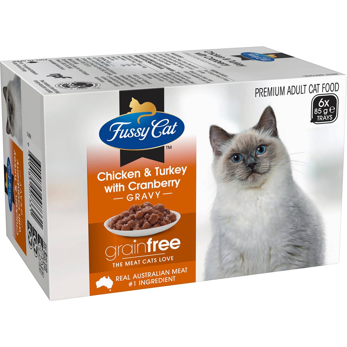 Fussy Cat Chicken & Turkey With Cranberry Gravy Cat Food 85g X 6 Pack ...