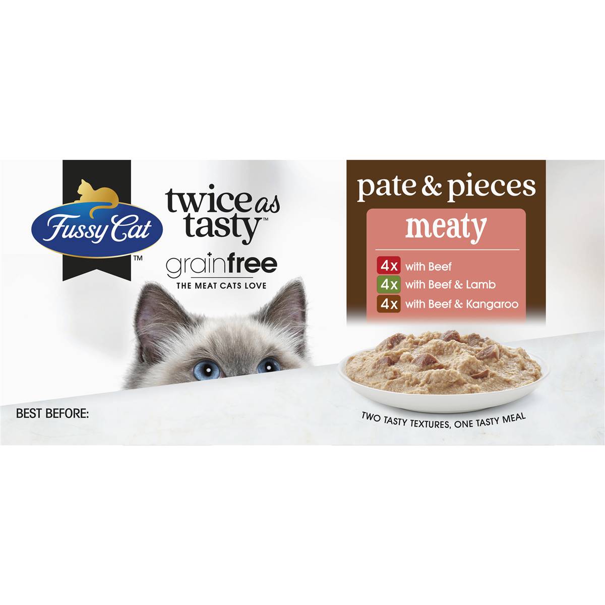Fussy Cat Grain Free Meaty Cat Food 80g X 12 Pack Woolworths