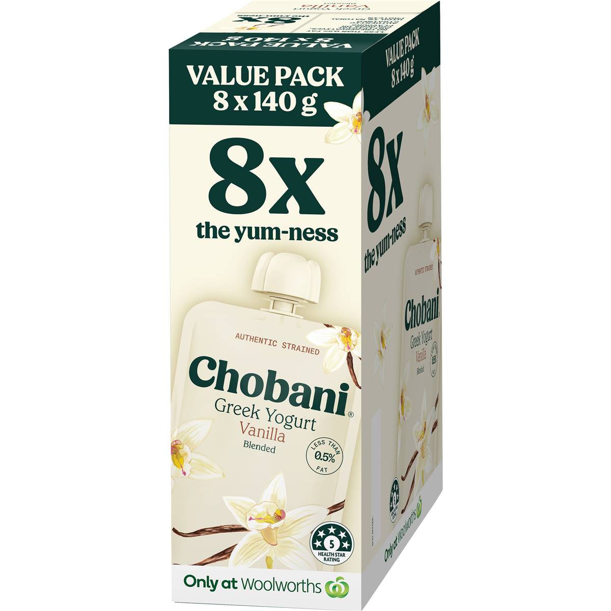 Chobani Greek Yogurt Pouch Vanilla Multipack