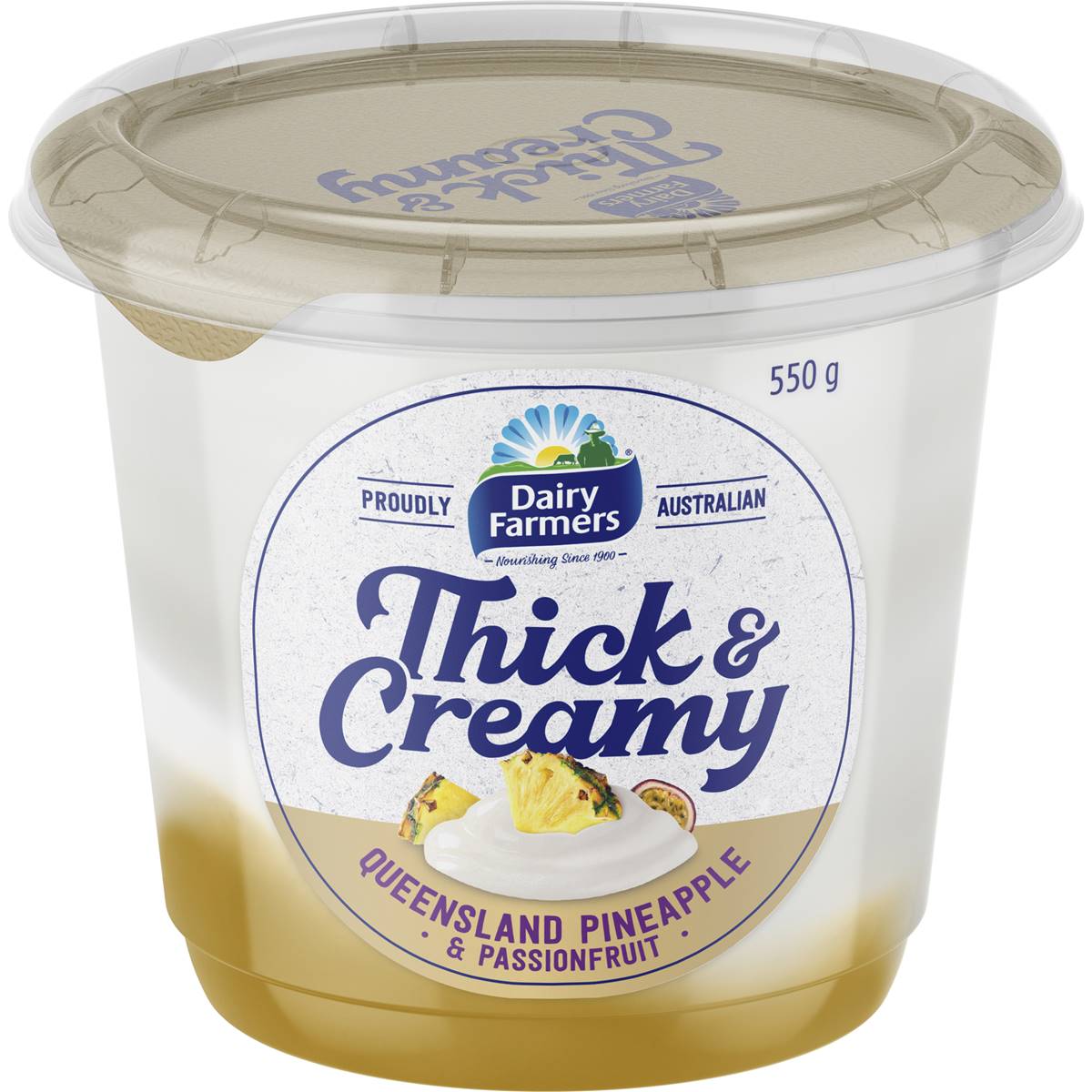 Dairy Farmers Thick & Creamy Pineapple & Passionfruit Yoghurt