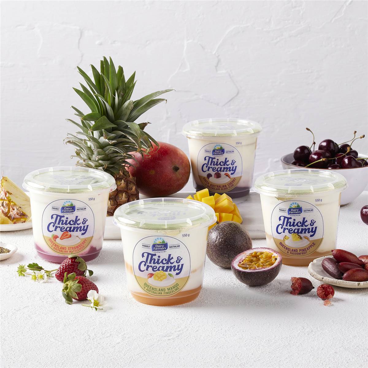 Dairy Farmers Thick & Creamy Pineapple & Passionfruit Yoghurt 550g