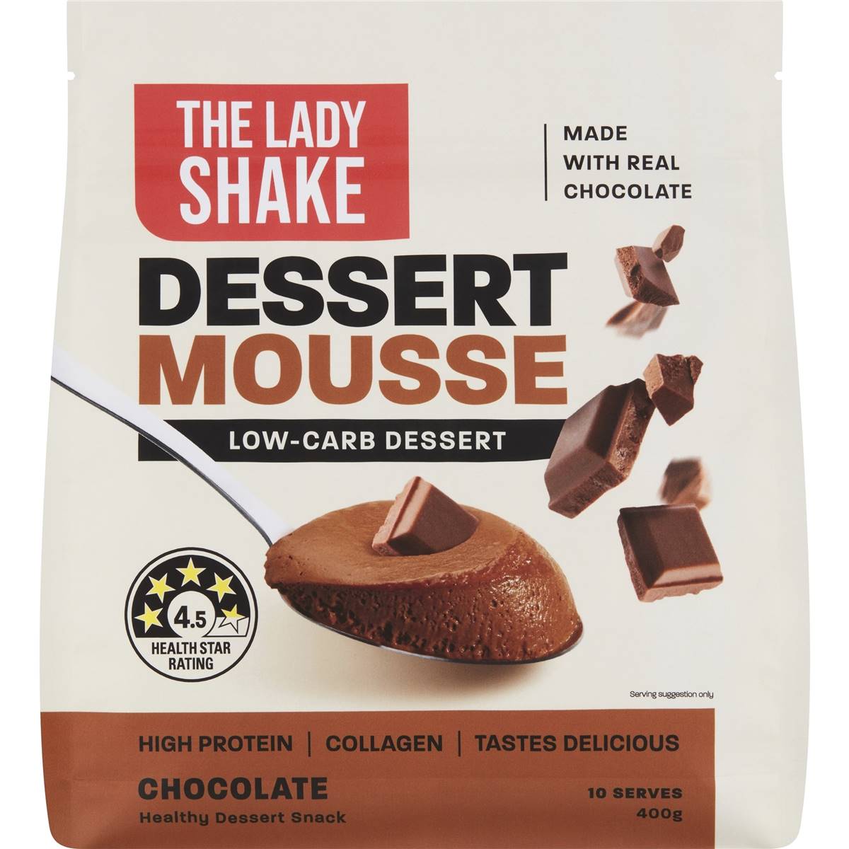 The Lady Shake Dessert Mousse Chocolate 10 Pack Woolworths