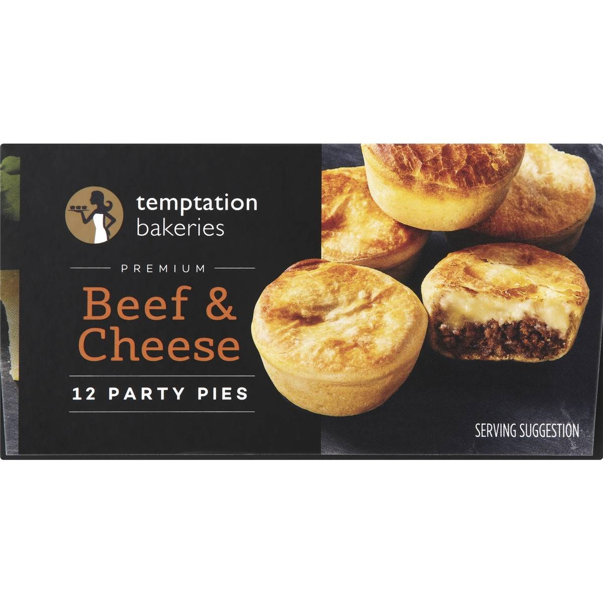 Temptation Bakeries Beef & Cheese Party Pies 12 Pack Woolworths