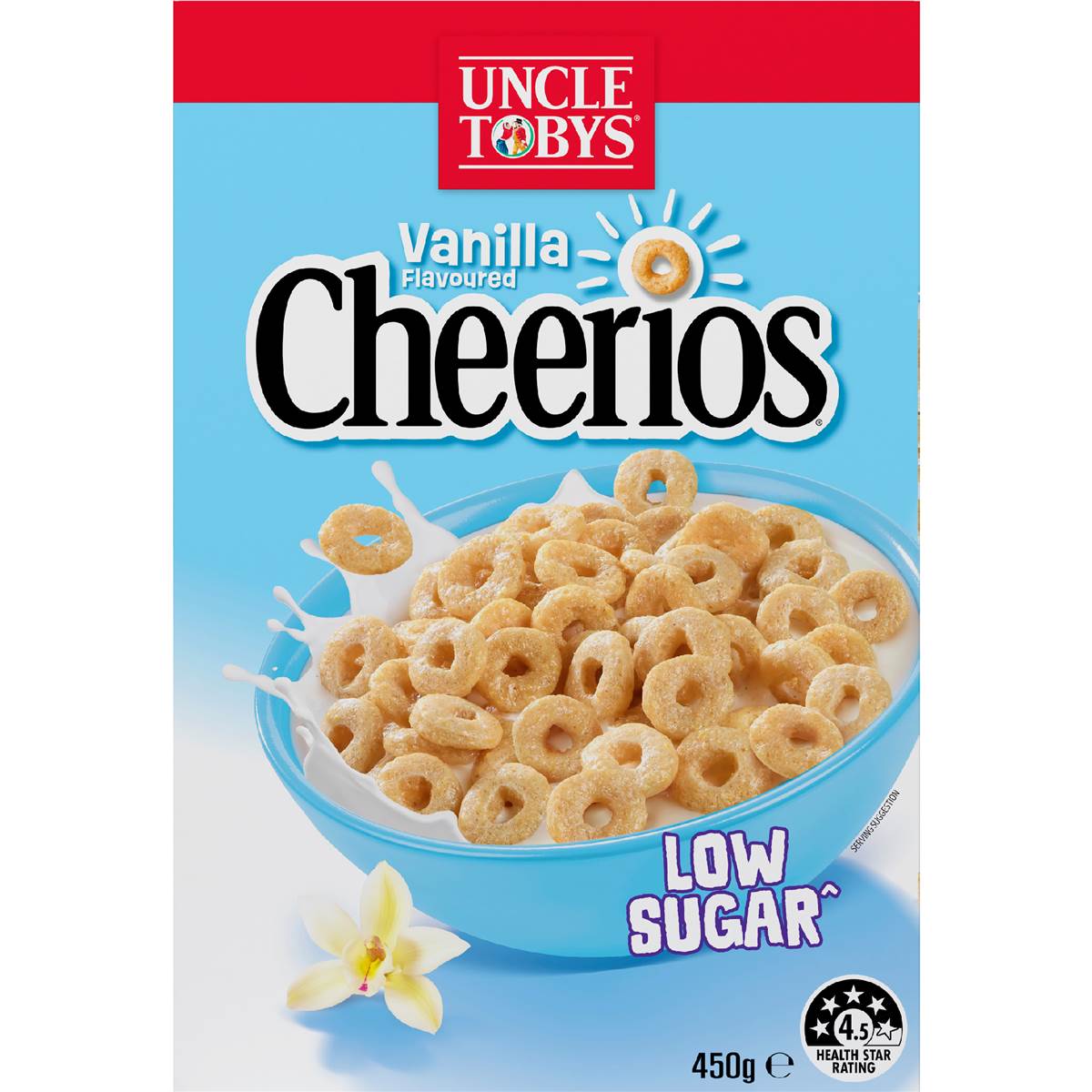 Uncle Tobys Cheerios Low Sugar Vanilla Cereal 450g Woolworths