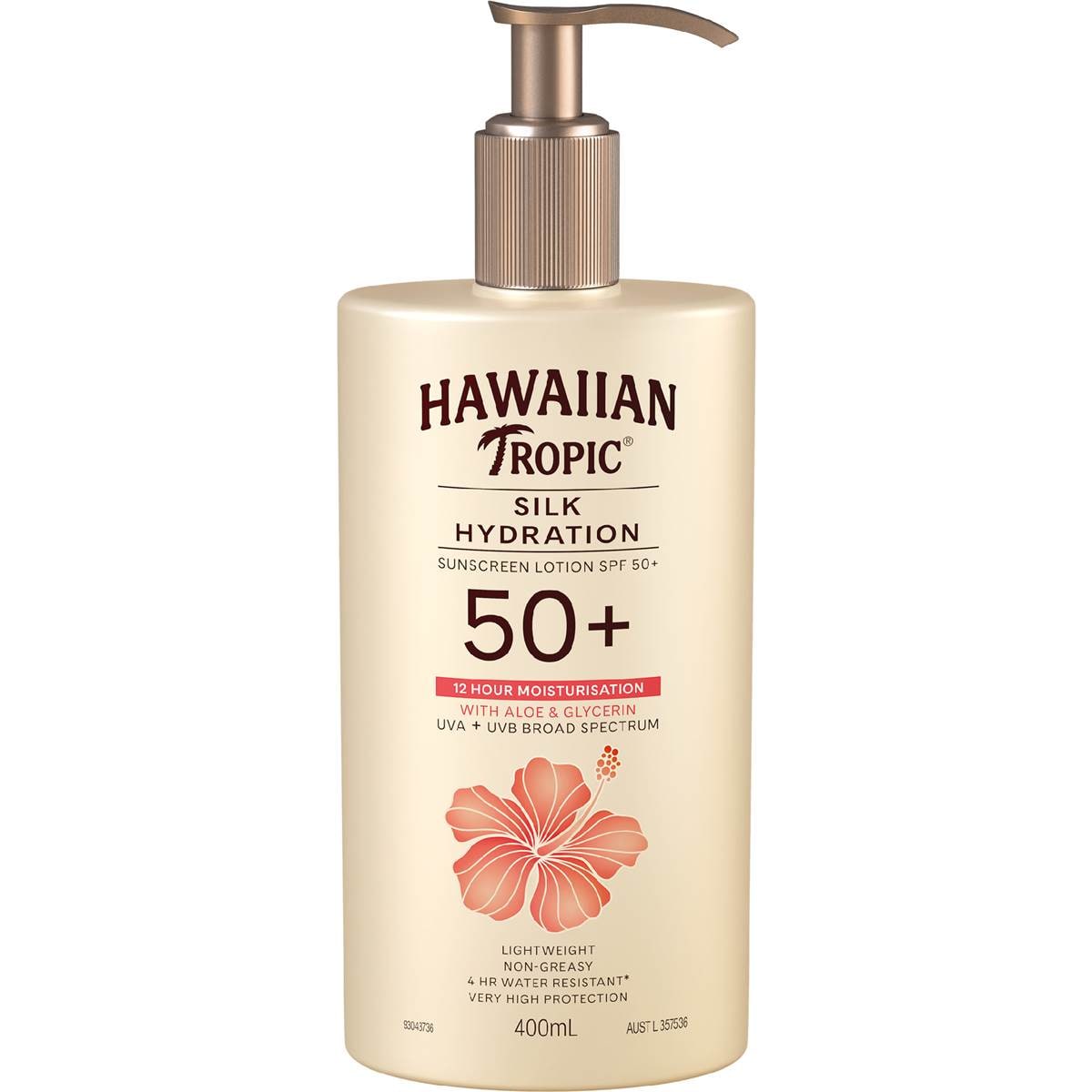 Hawaiian Tropic Silk Hydration Spf50+ Sunscreen Lotion 400ml Woolworths