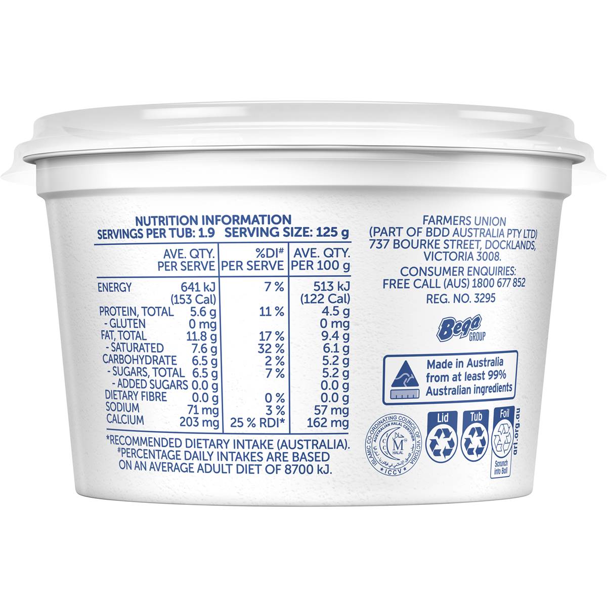 Farmers Union Greek Style All Natural Yoghurt 240g | Woolworths