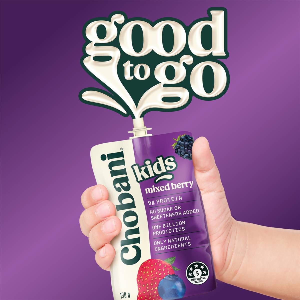 Chobani Kids Yogurt Pouch Mixed Berry 130g Woolworths