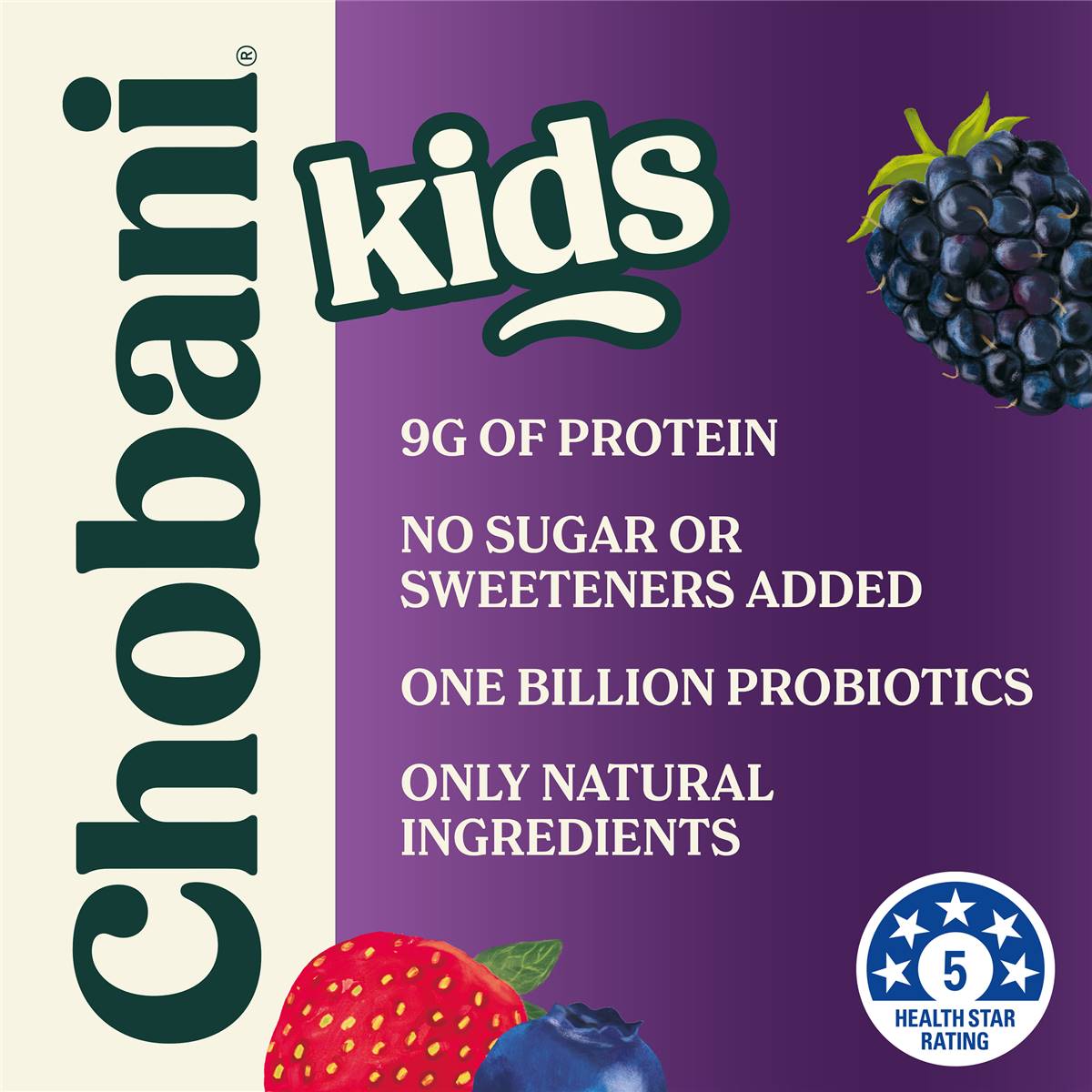 Chobani Kids Yogurt Pouch Mixed Berry 130g Woolworths