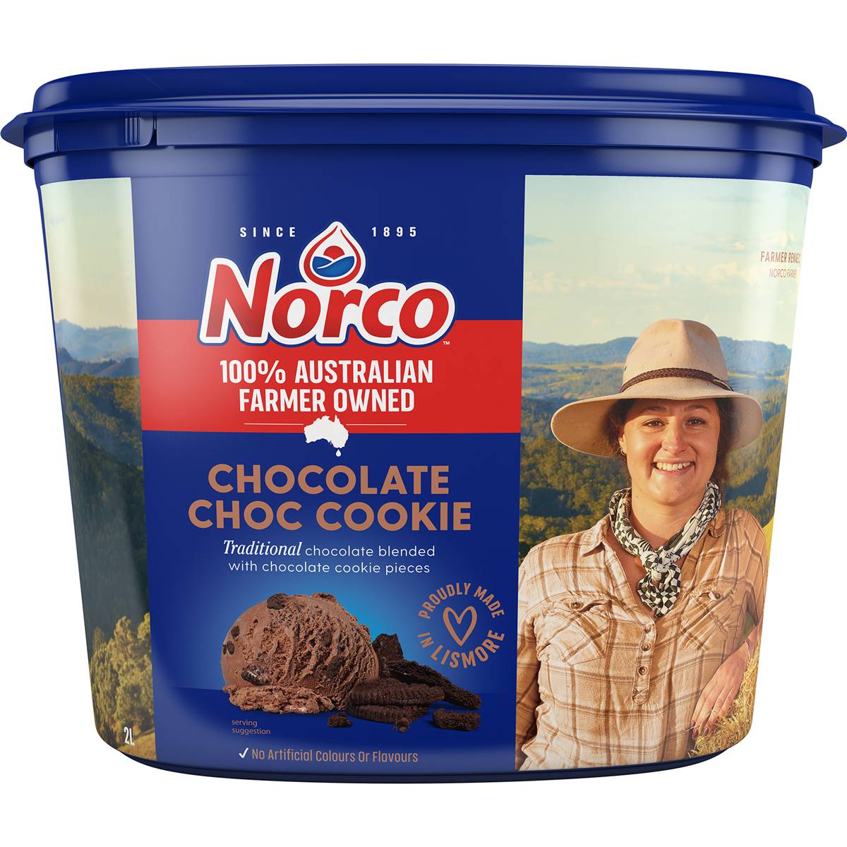 Norco Chocolate Choc Cookie Frozen Dessert 2l Woolworths coles-caboolture-north-big-fish-caboolture-qld-ev-station