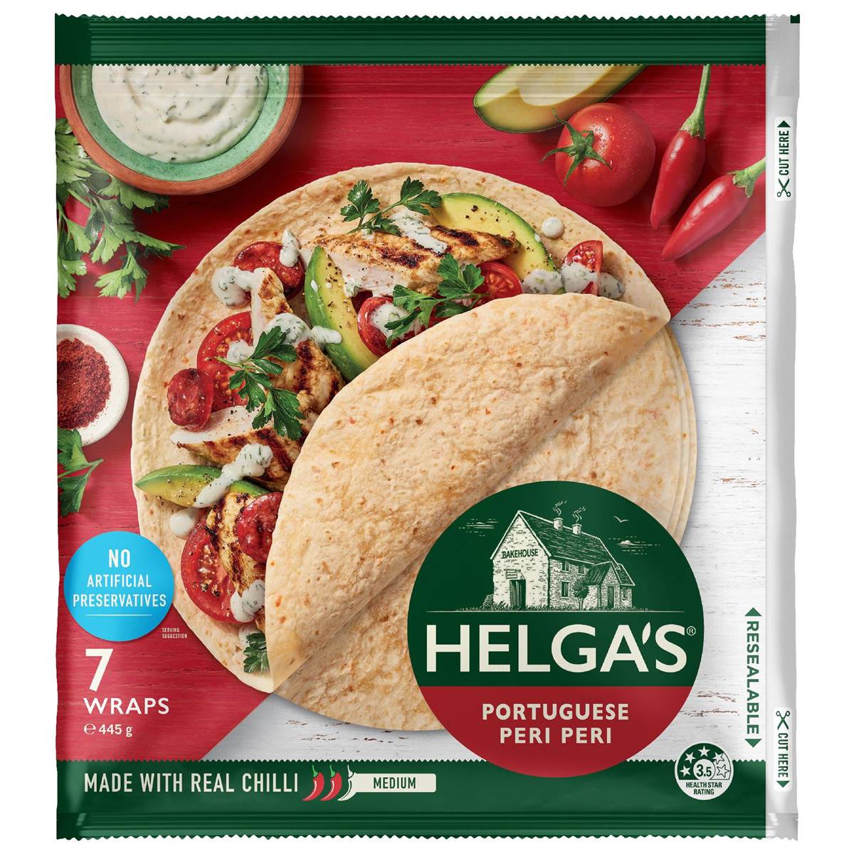 Helga's Portuguese Peri Peri Wraps