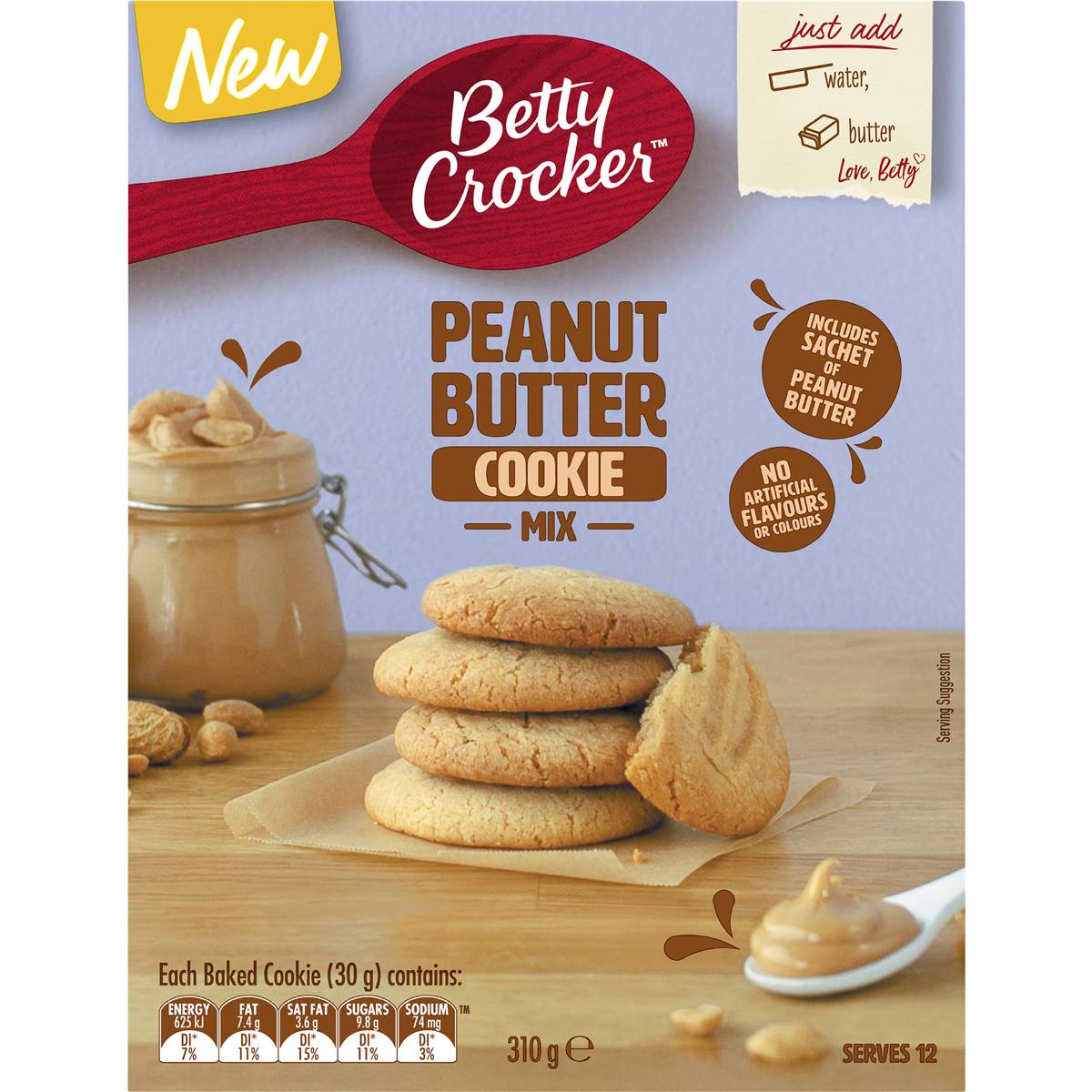 Betty Crocker Peanut Butter Cookie Mix 310g Woolworths