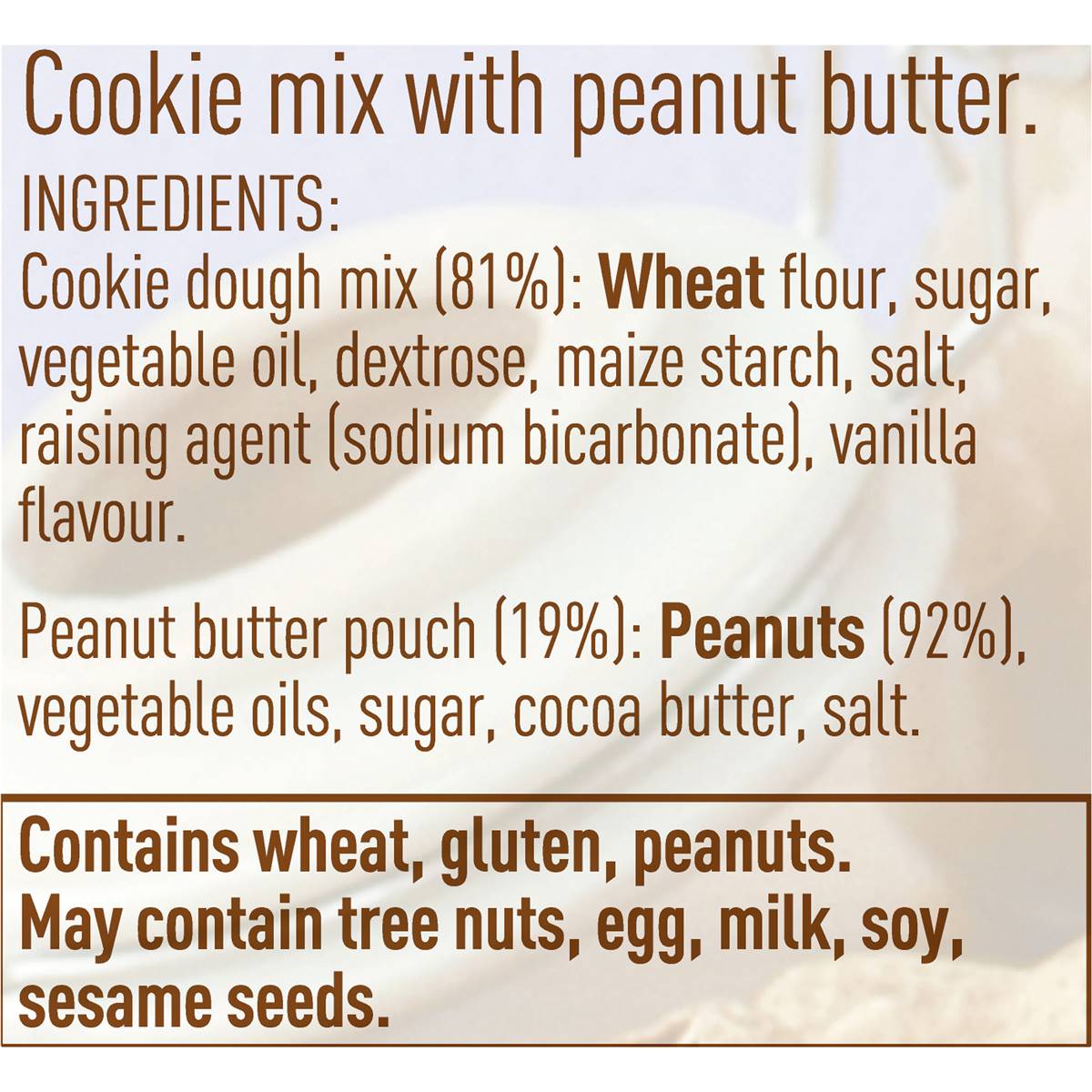 Betty Crocker Peanut Butter Cookie Mix 310g Woolworths 7864