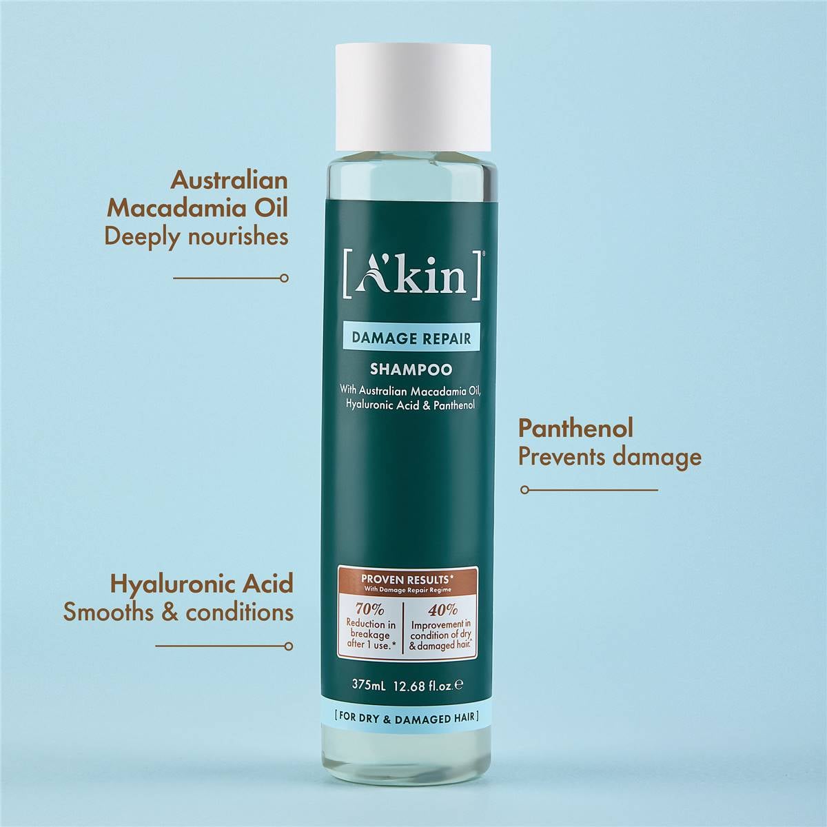 Akin Damage Repair Shampoo 375ml Woolworths