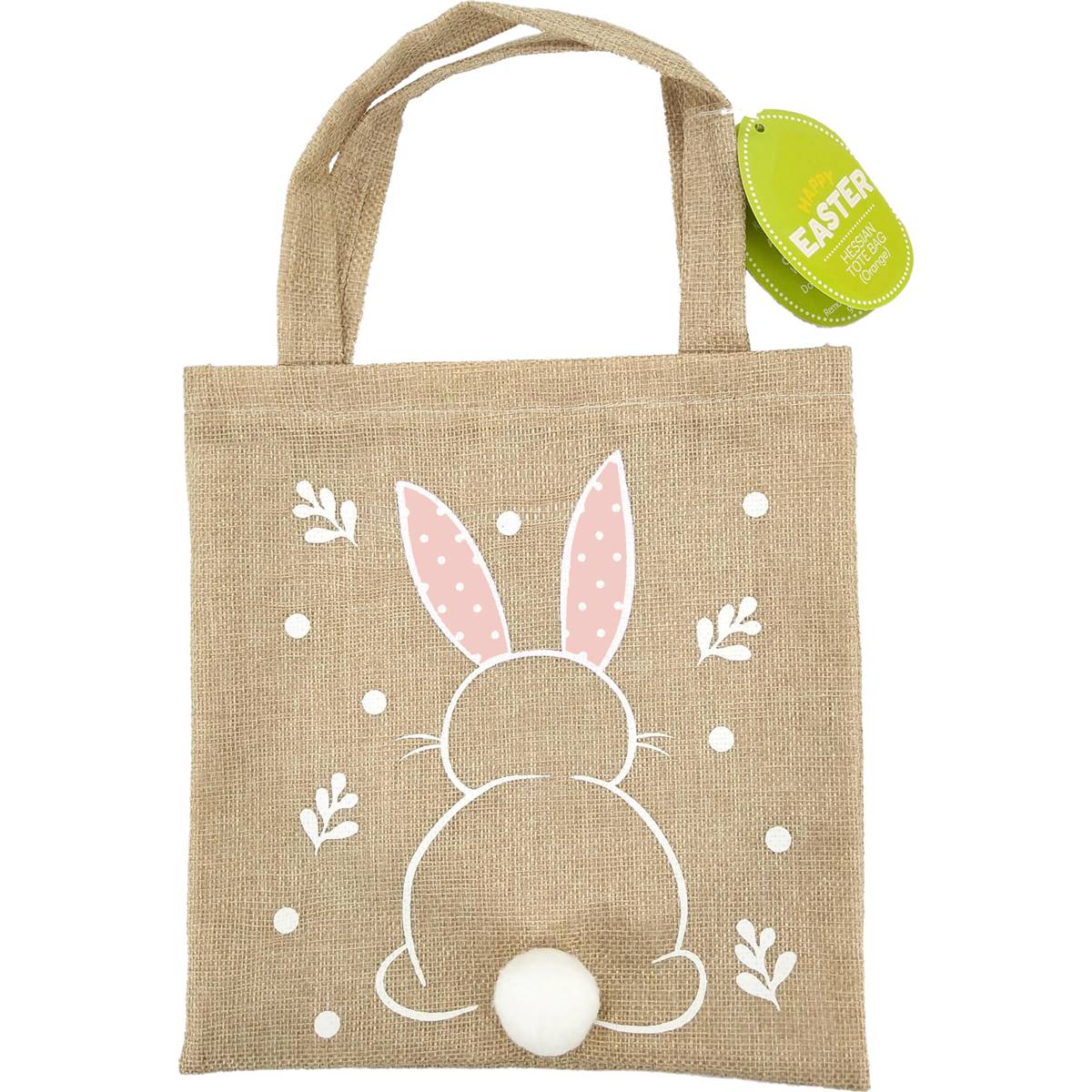 Easter Hessian Tote Bag Pink Each | Woolworths