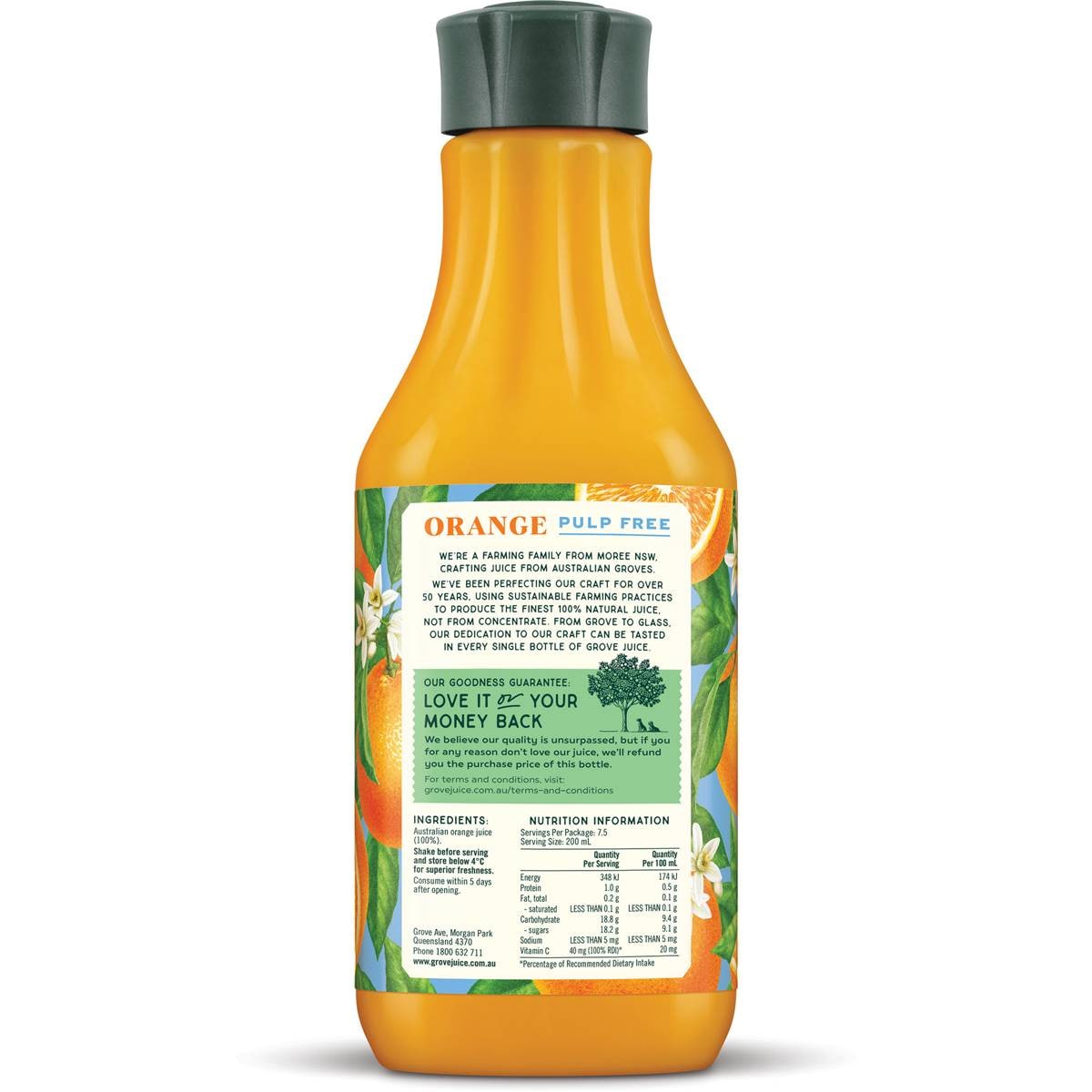 Grove Juice Orange Pulp Free Juice 1.5l Woolworths