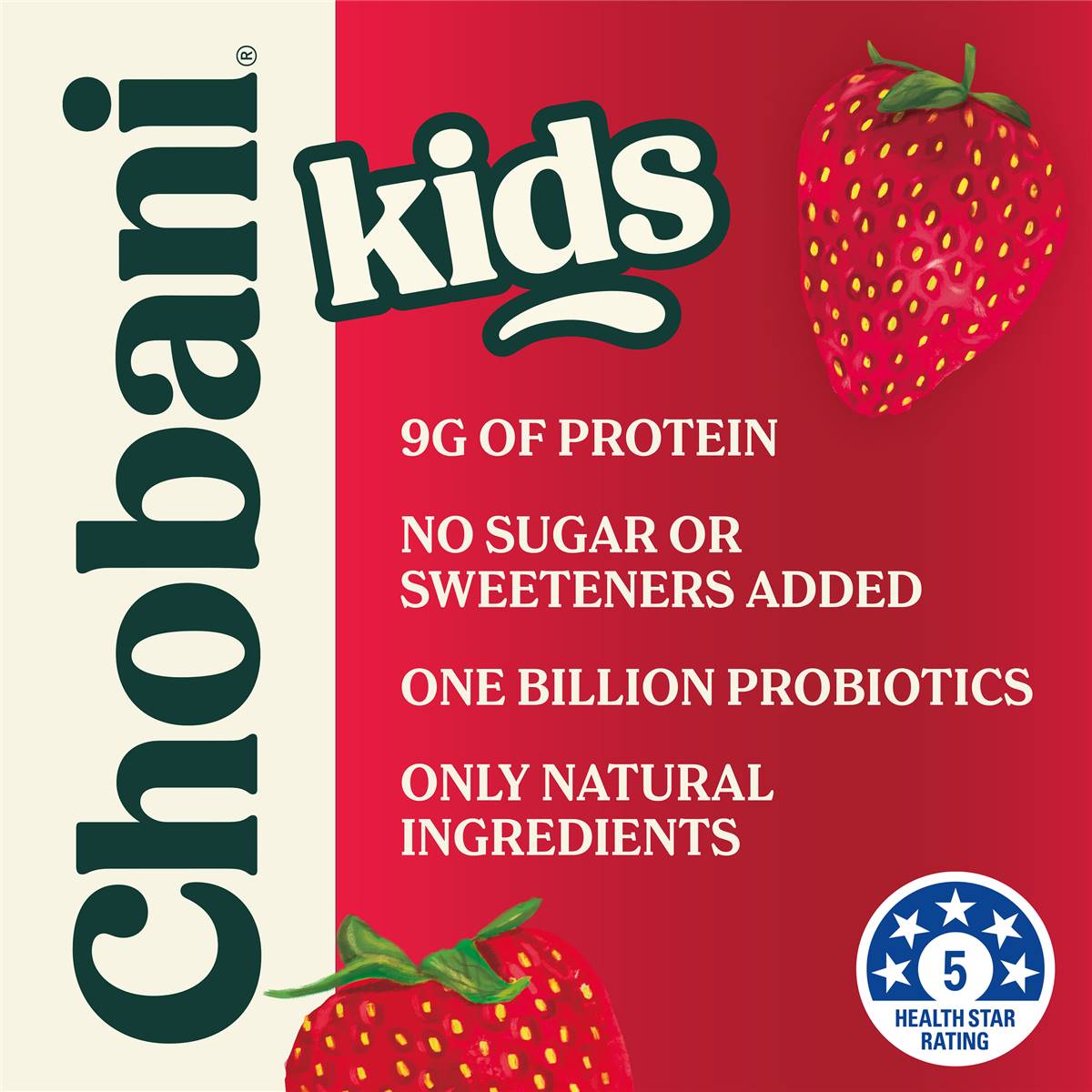 Chobani Kids Yogurt Pouch Strawberry 130g Woolworths