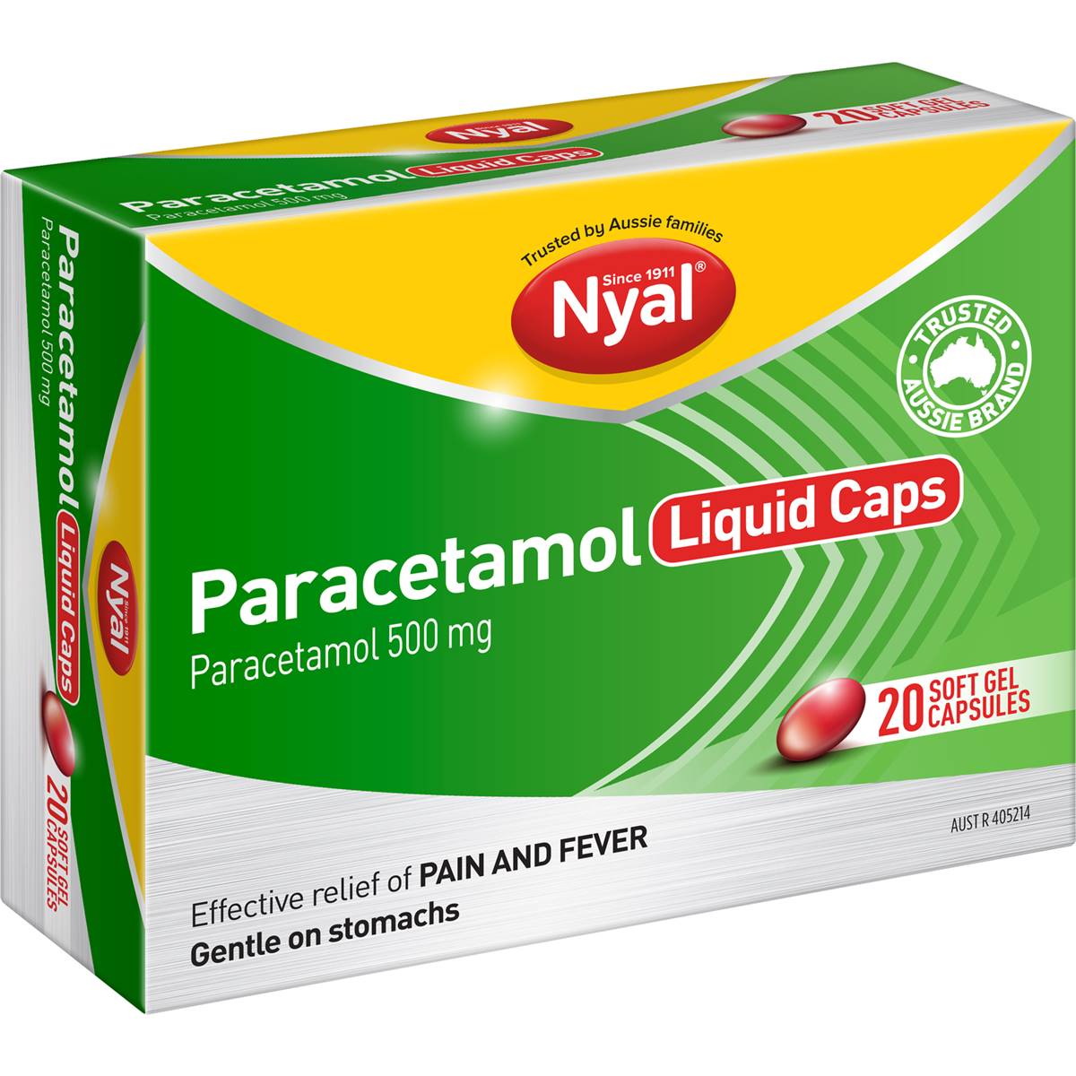 Nyal Paracetamol Liquid Gel Capsules 20 Pack Woolworths