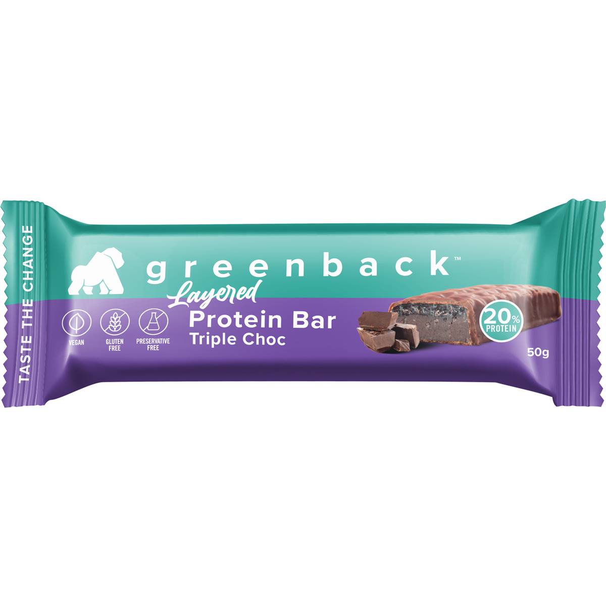Greenback Layered Protein Bar Triple Choc