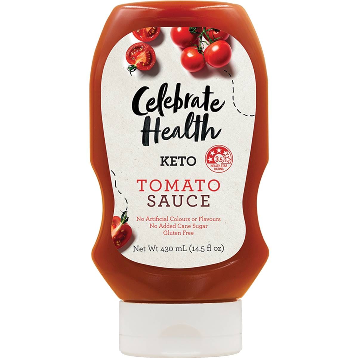 Celebrate Health Keto Tomato Sauce 430ml Woolworths