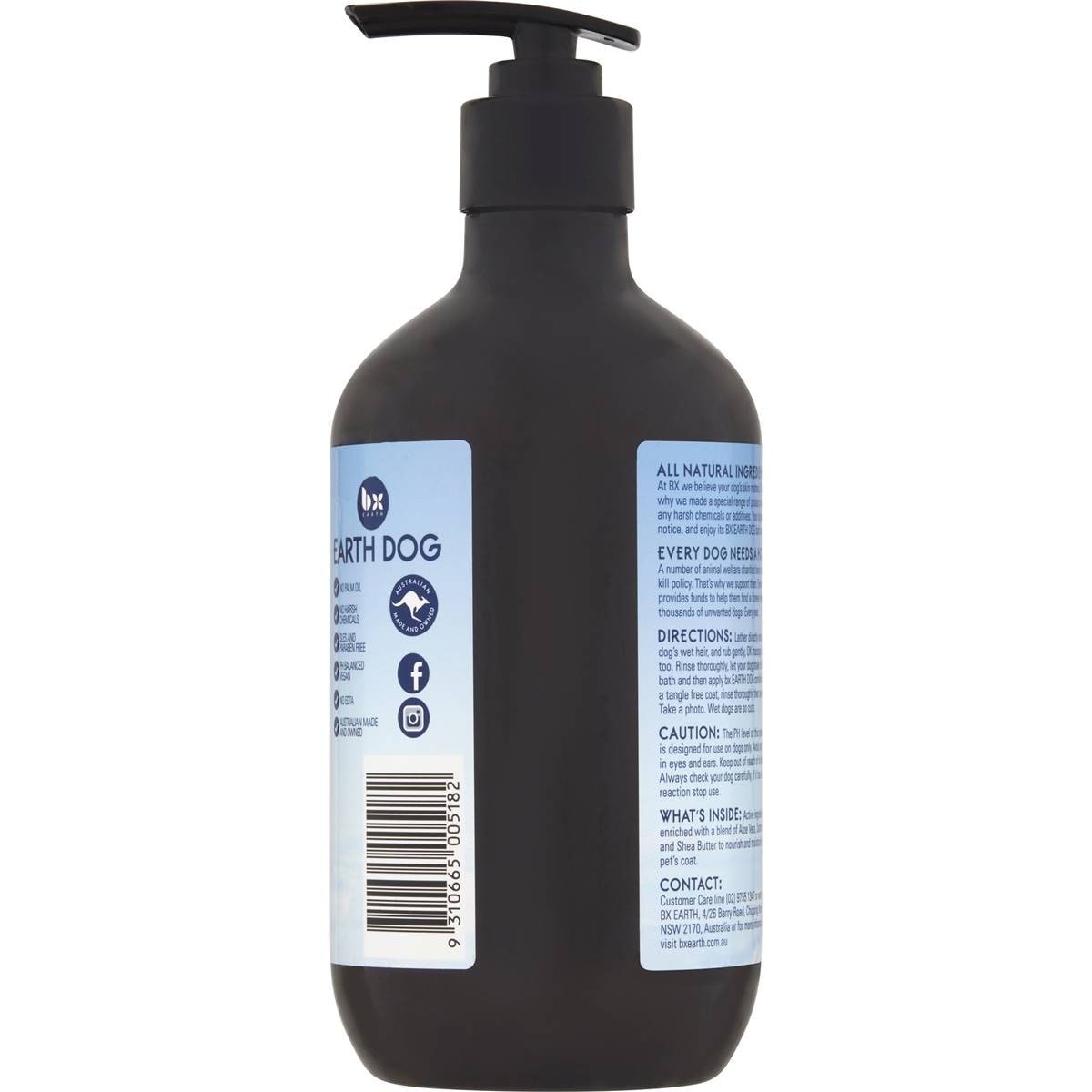 Bx Earth Dog All Natural Shampoo Sensitive 500ml Woolworths