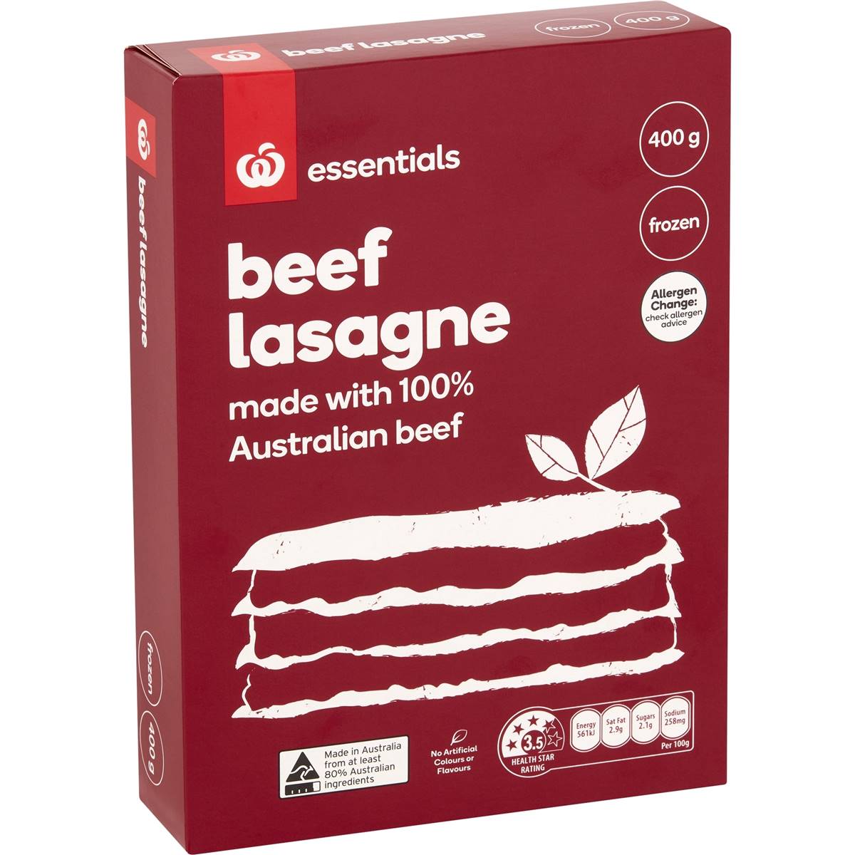 Essentials Beef Lasagne 400g