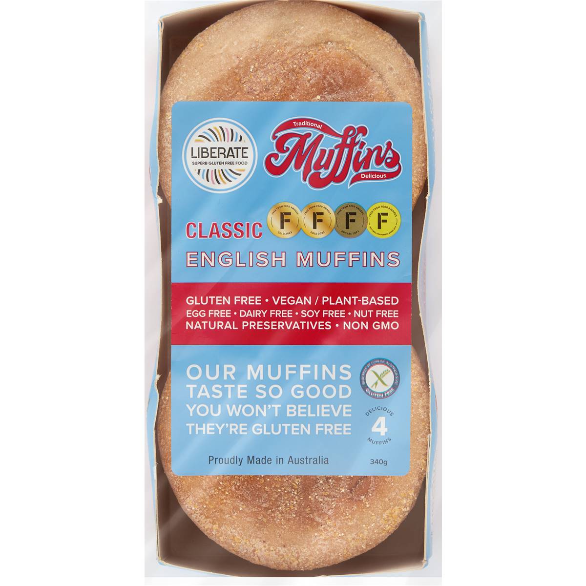Liberate English Muffin 4 Pack Woolworths