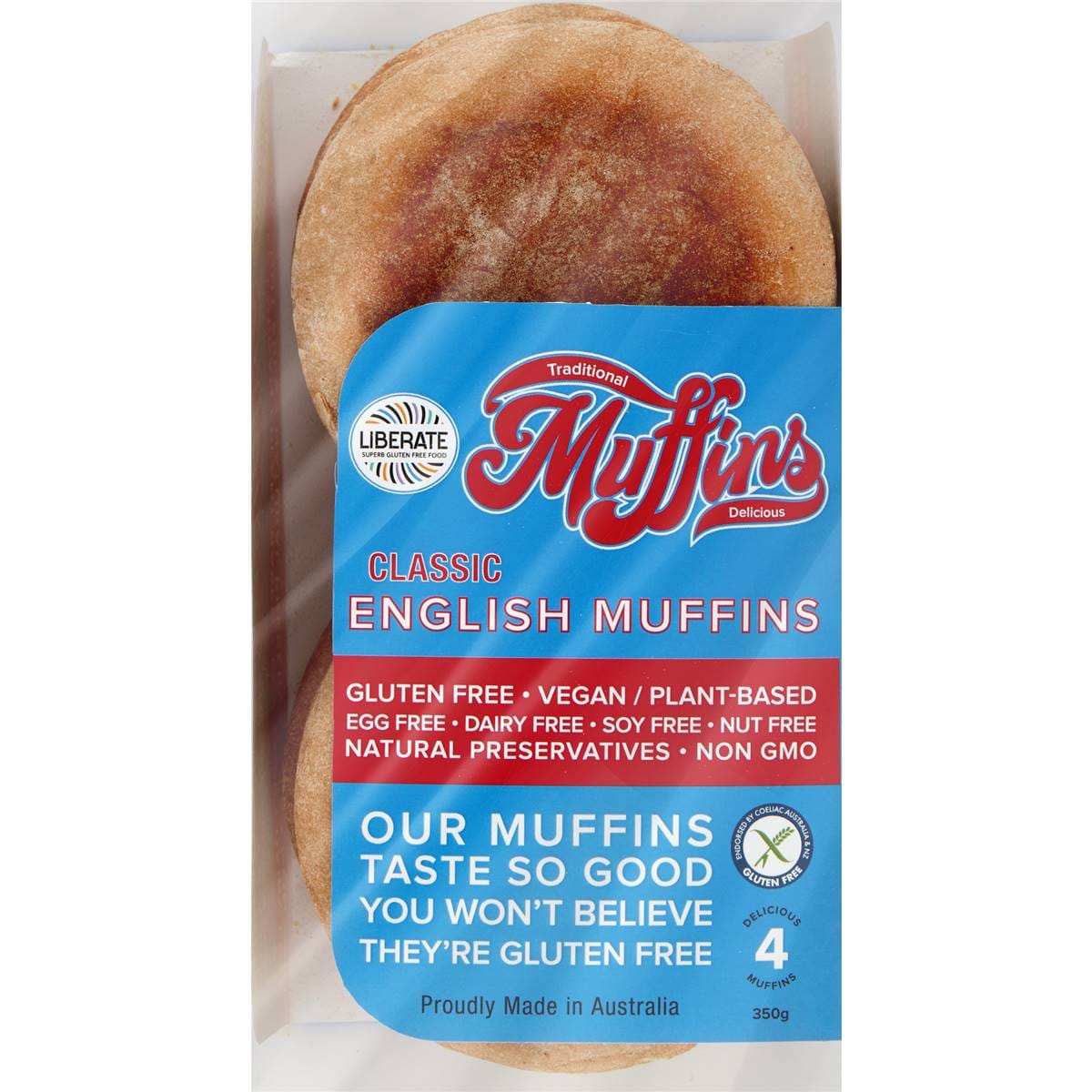 Liberate English Muffin 4 Pack Woolworths