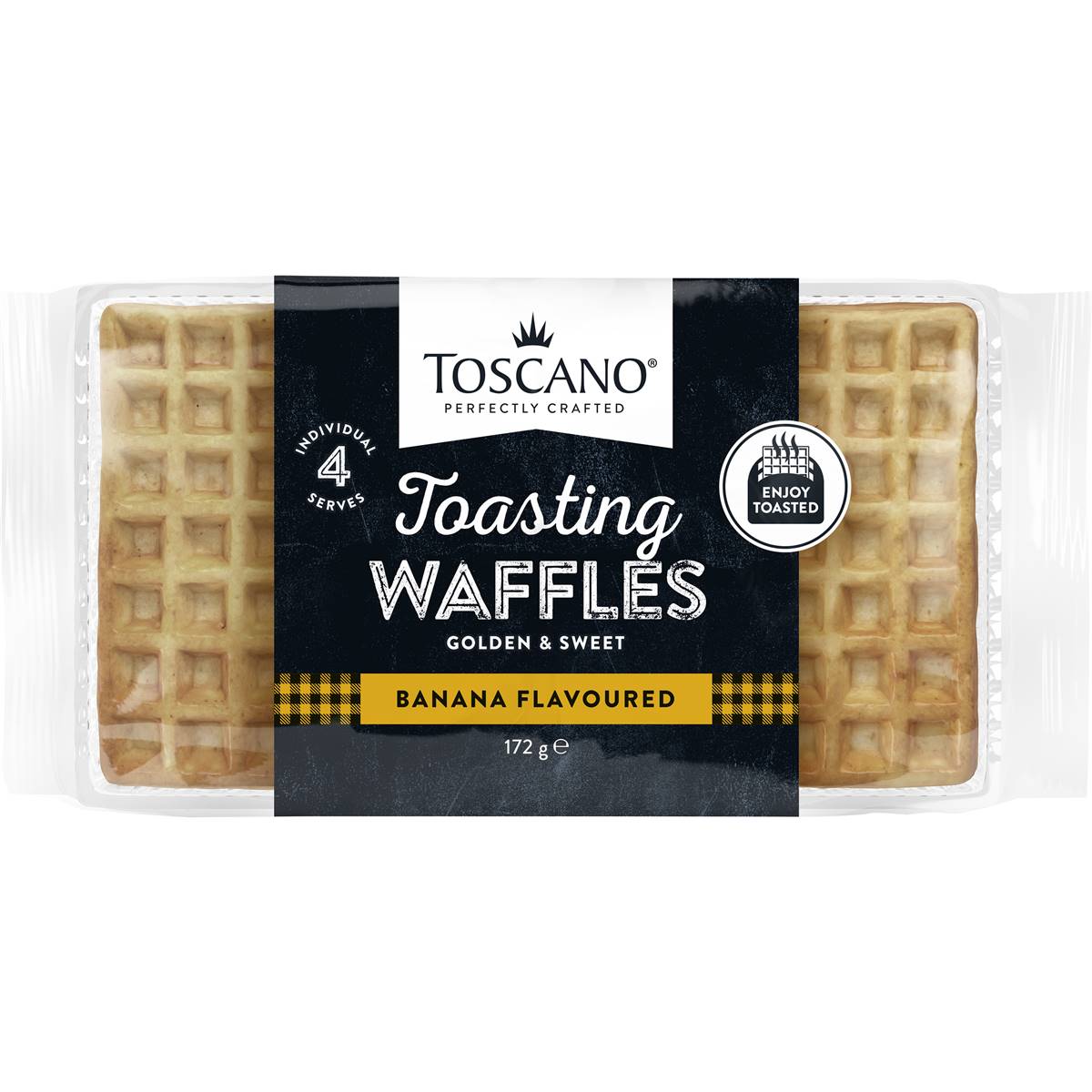 Toscano Toasting Waffles Banana Flavoured 172g Woolworths