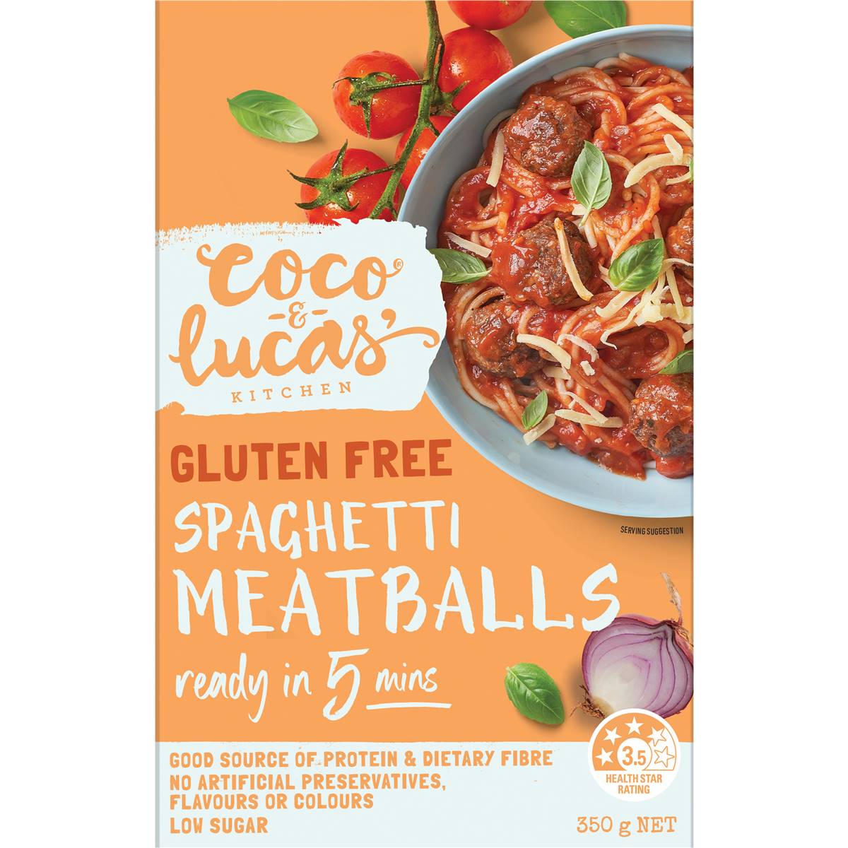 Coco & Lucas' Spaghetti Meatballs Gluten Free 350g Woolworths
