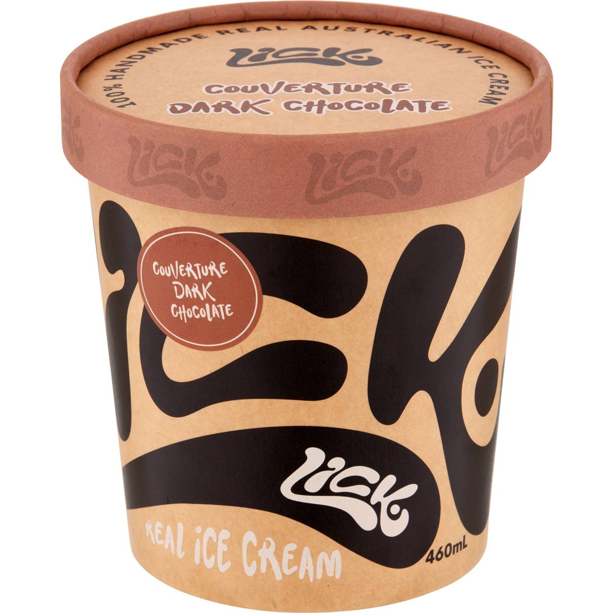 Lick Ice Cream Dark Chocolate Tub 460ml Woolworths