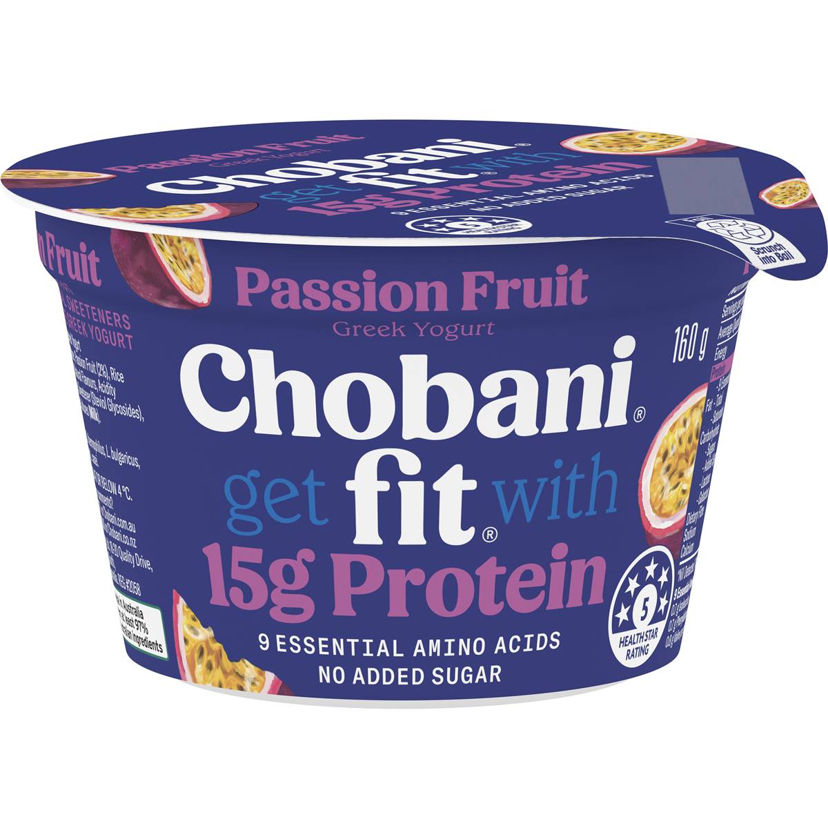 Chobani Fit Passion Fruit Greek Yogurt 160g | Woolworths