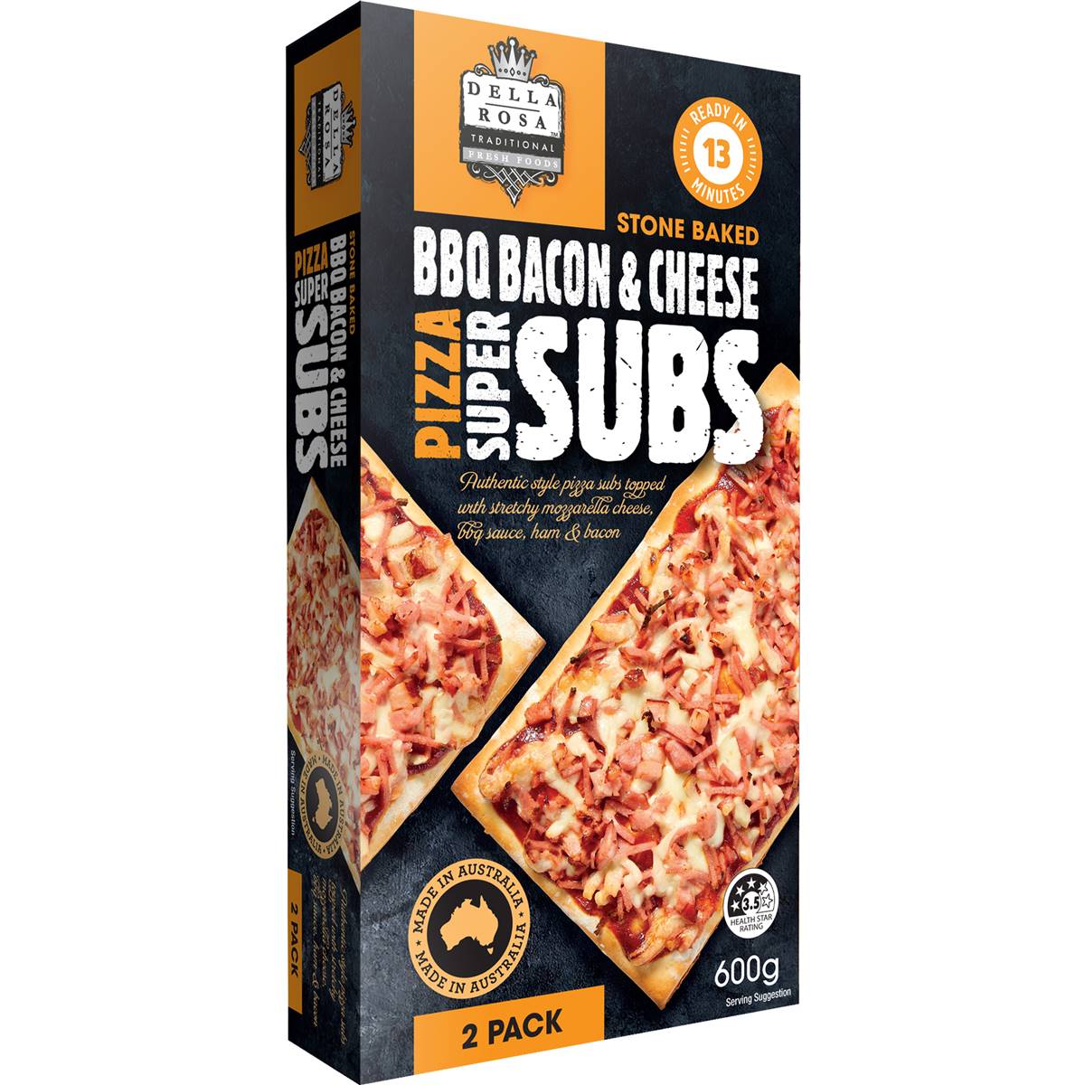 Della Rosa Bbq Bacon & Cheese Pizza Subs
