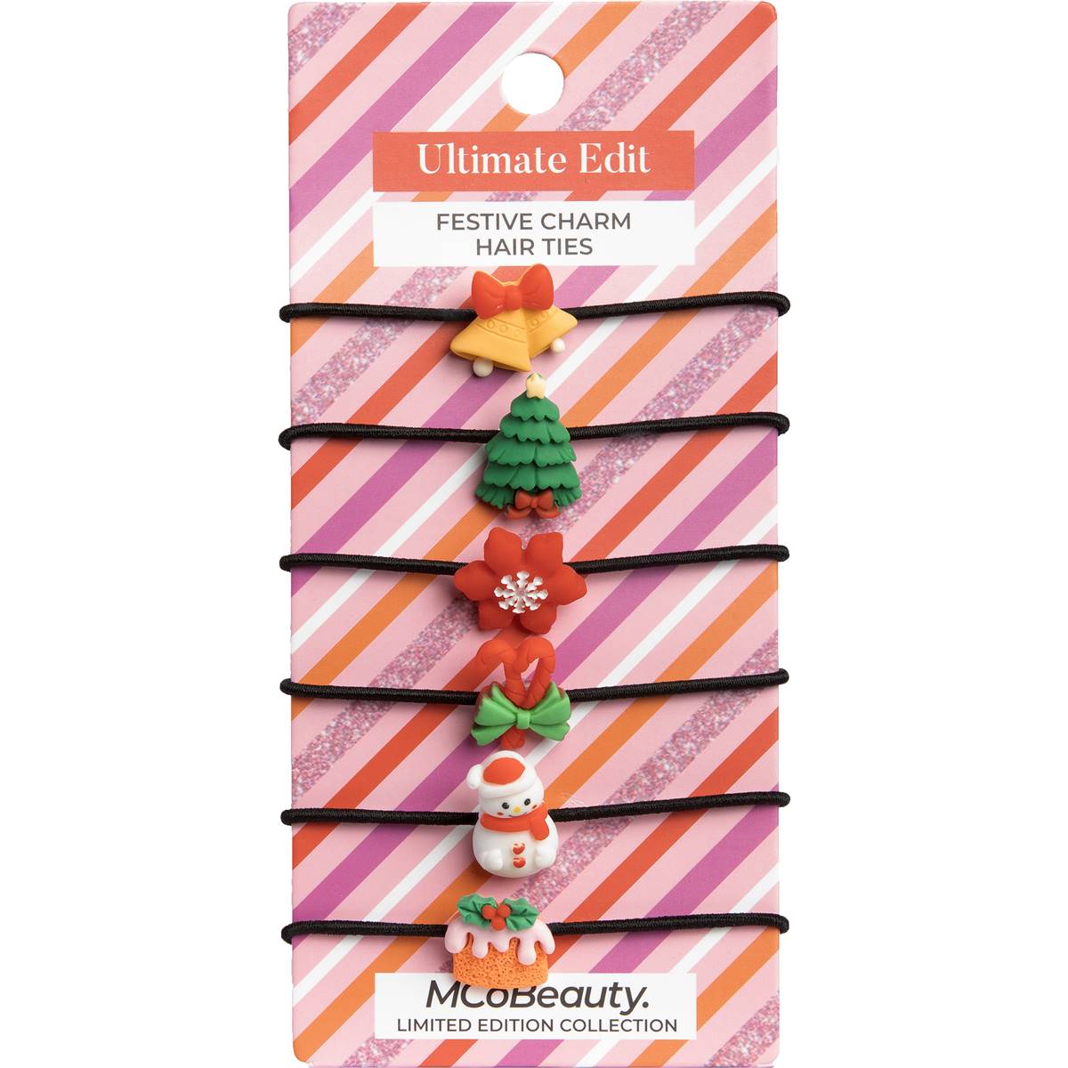 Mcobeauty Ultimate Edit Festive Charm Hair Ties 6 Pack Woolworths