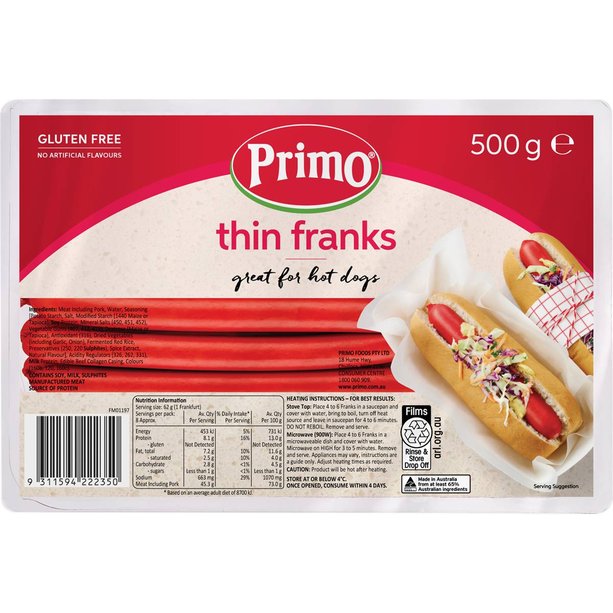 Primo Thin Franks 
