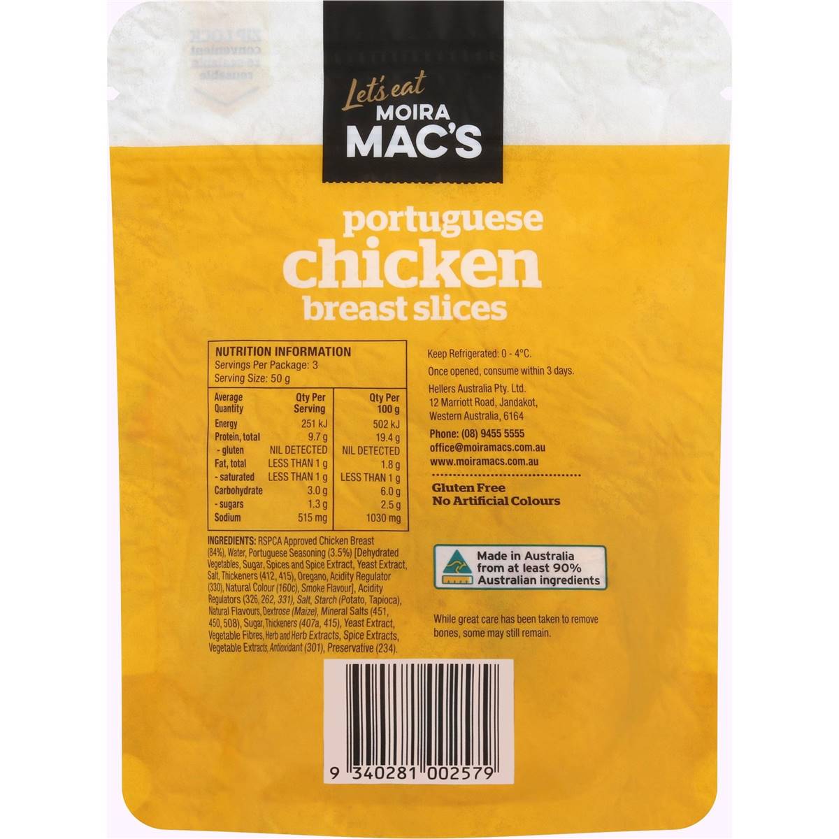 Moira Mac's Portugese Chicken Breast Slices 150g Woolworths