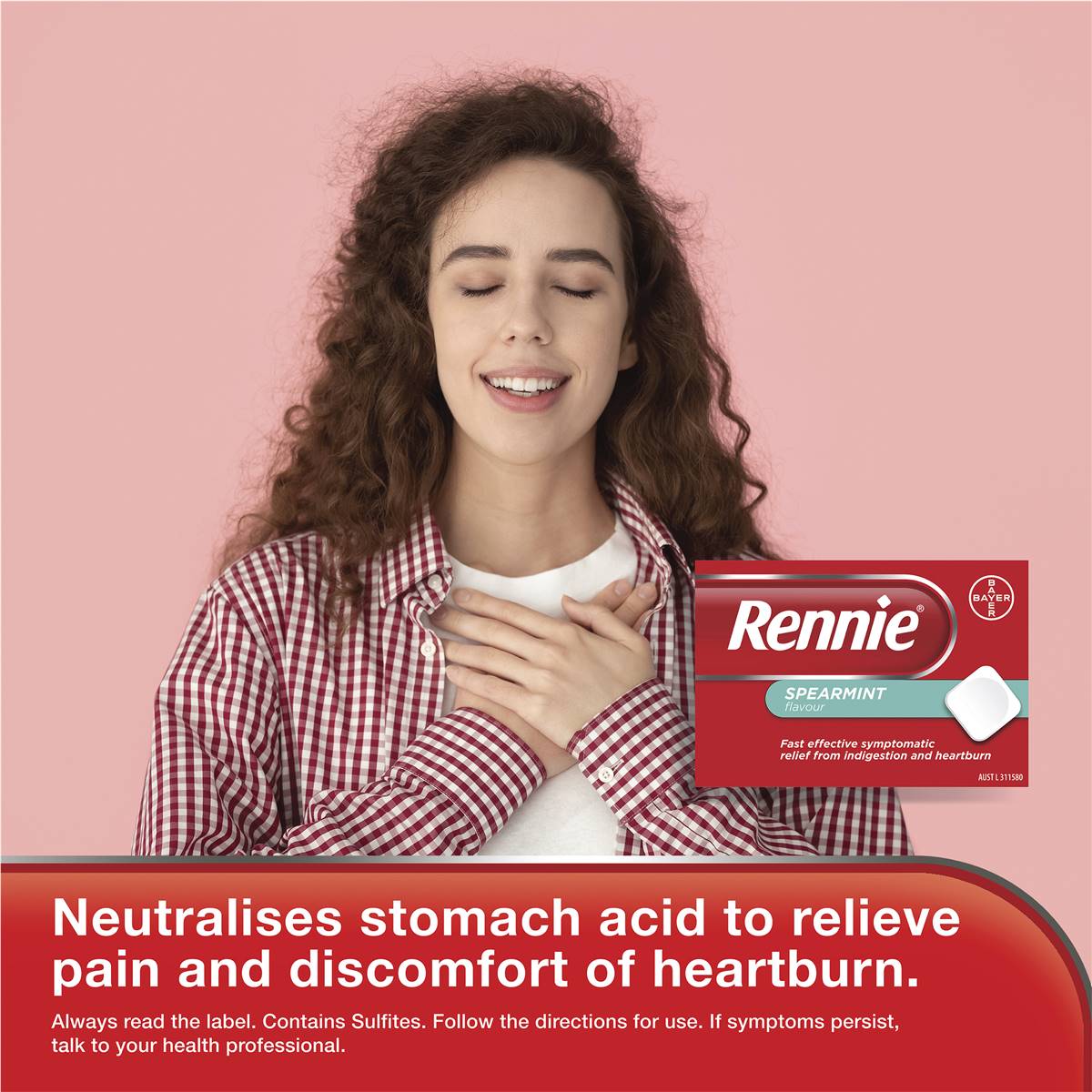 Rennie Indigestion & Heartburn Relief Spearmint Chewable Tablets 24 ...