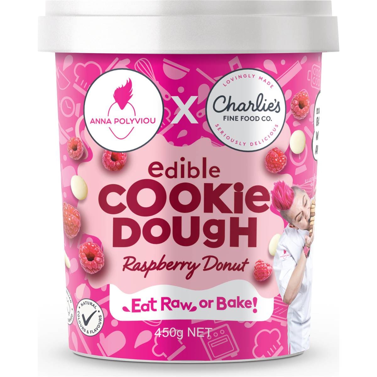 Charlie's Fine Food Co. X Anna Polyviou Edible Cookie Dough Jam Donut