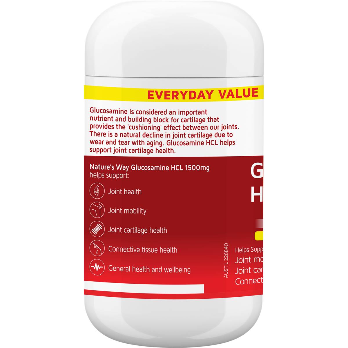 Nature's Way Glucosamine Hcl 1500mg Coated Tablets 50 Pack Woolworths