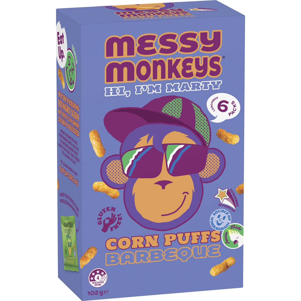 Messy Monkeys Corn Puffs Barbeque