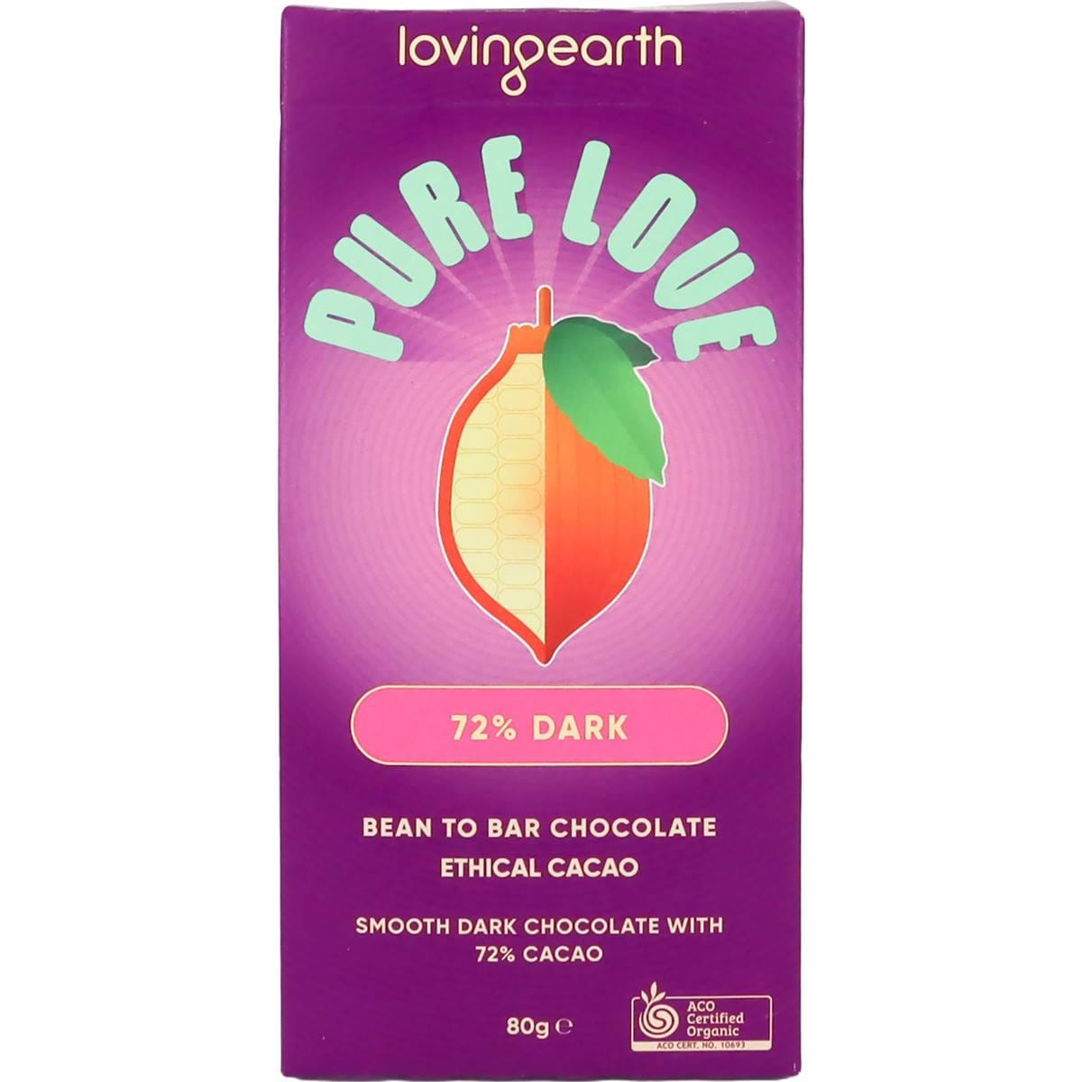 Loving Earth Dark Chocolate 80g Woolworths