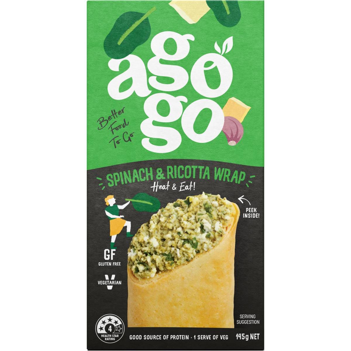 Agogo Spinach & Ricotta Wrap 145g Woolworths