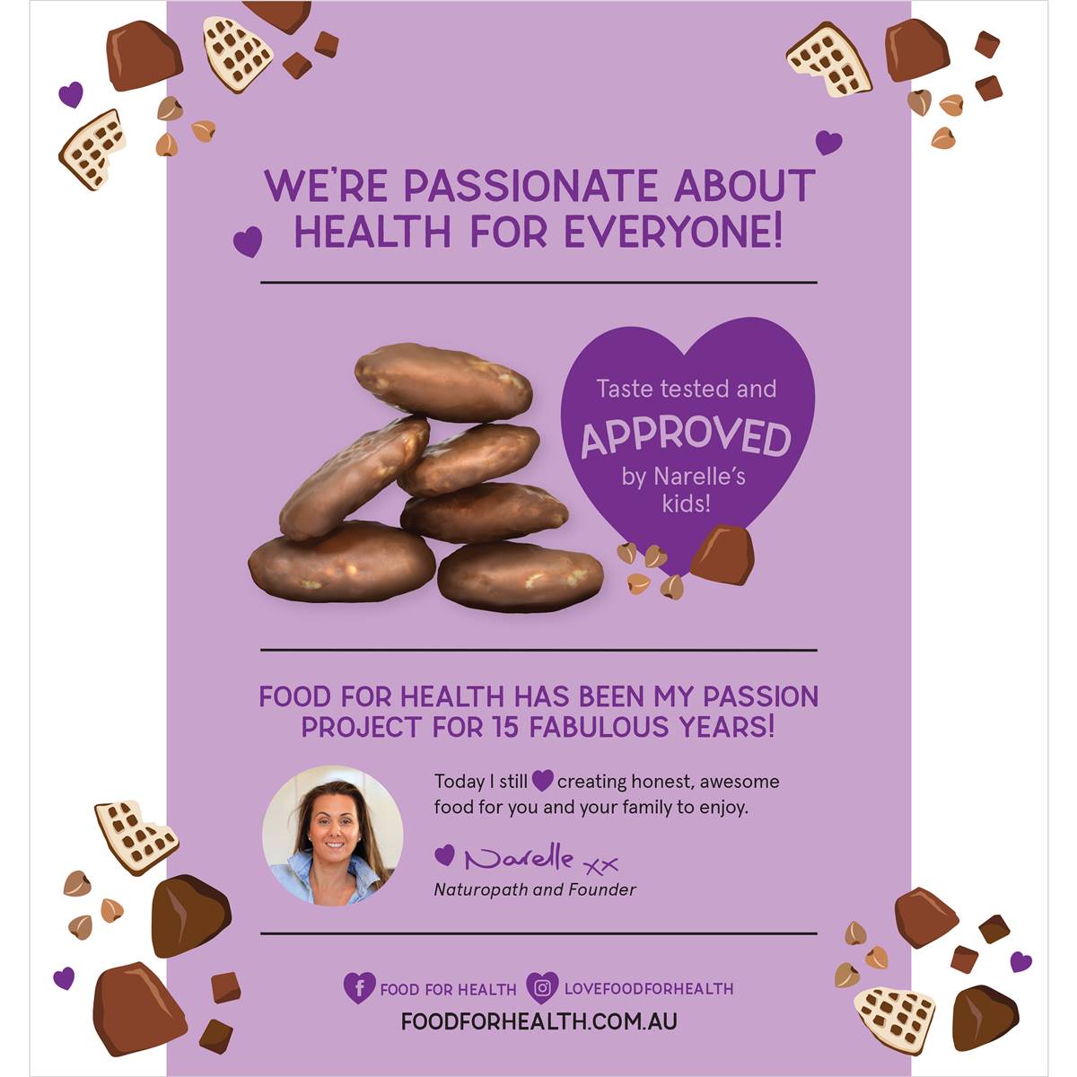 Food For Health Popped Buckwheat Puffs Milk Chocolate 25g X 5 Pack