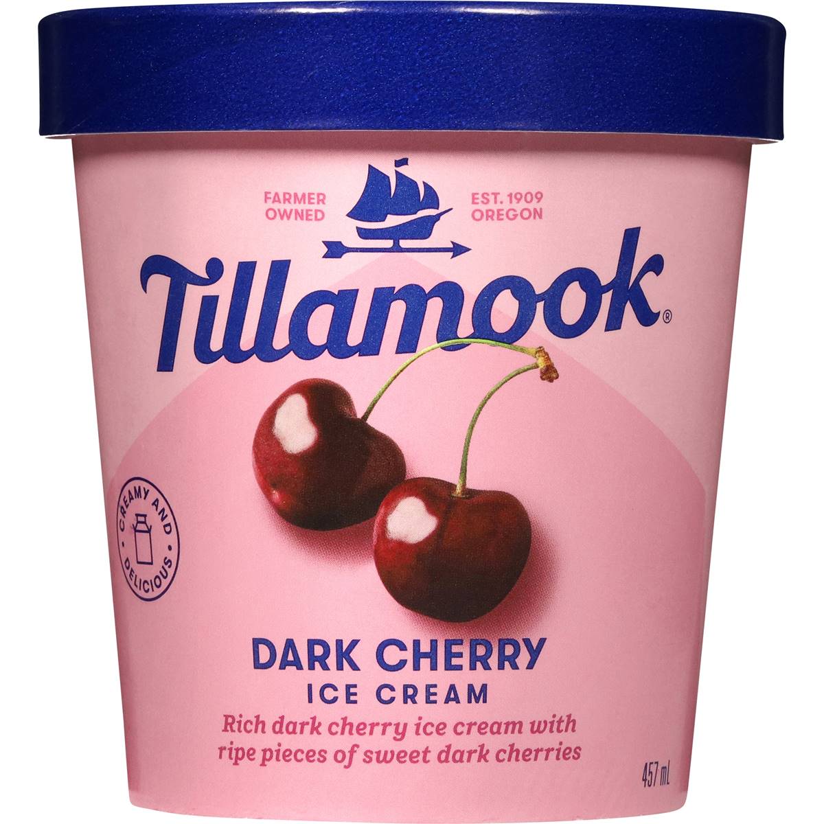 Tillamook Dark Cherry Ice Cream 457ml Woolworths