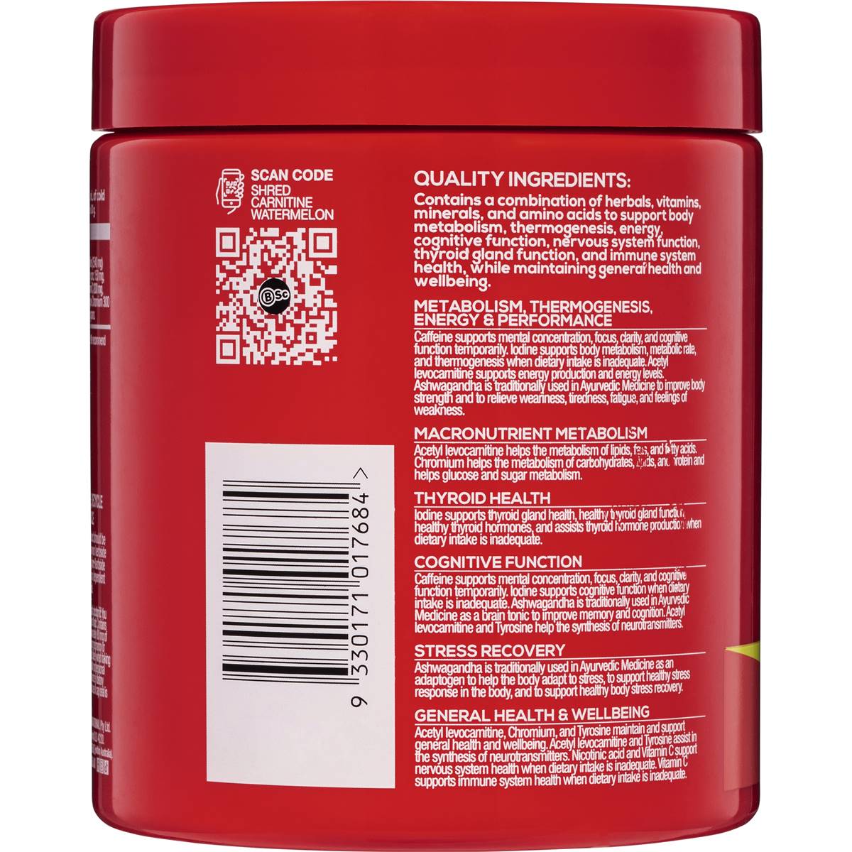 BSc Shred Carnitine Watermelon 300g | Woolworths