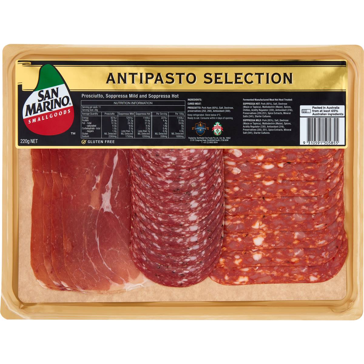 San Marino Antipasto Selection 220g Woolworths