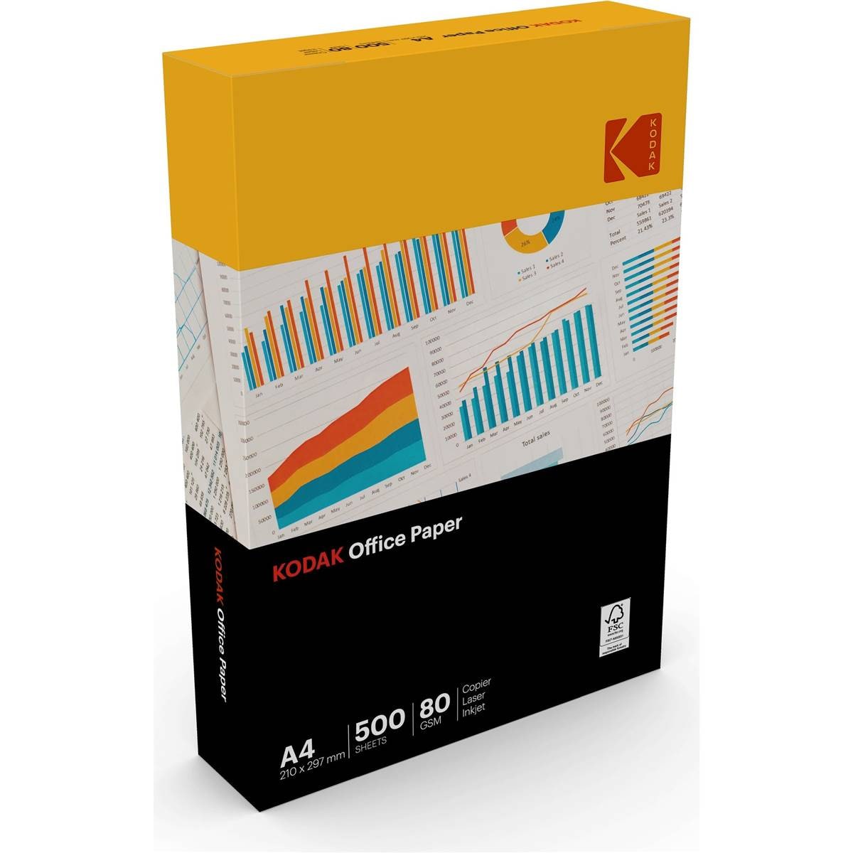 Kodak A4 Office 80gsm Copier Laser Inkjet Copy Print Paper Sheets 500